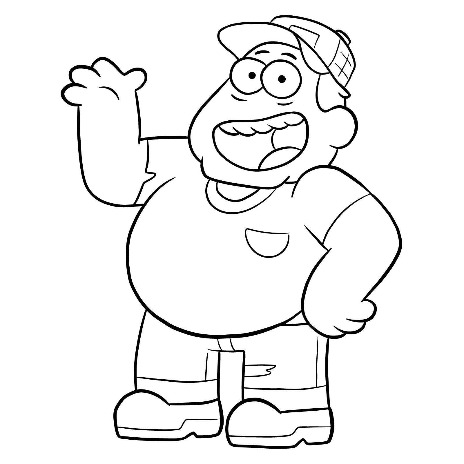 How to draw Bill Green from Big City Greens - final step