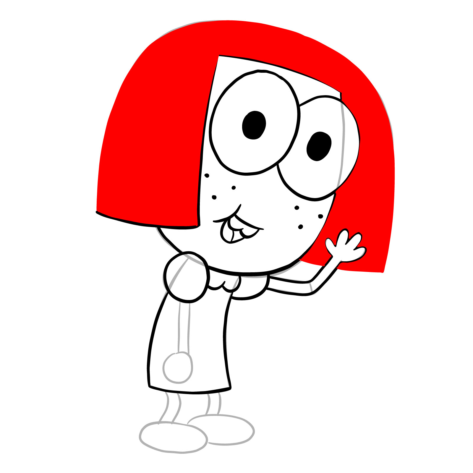 How to draw Tilly Green from Big City Greens - step 16