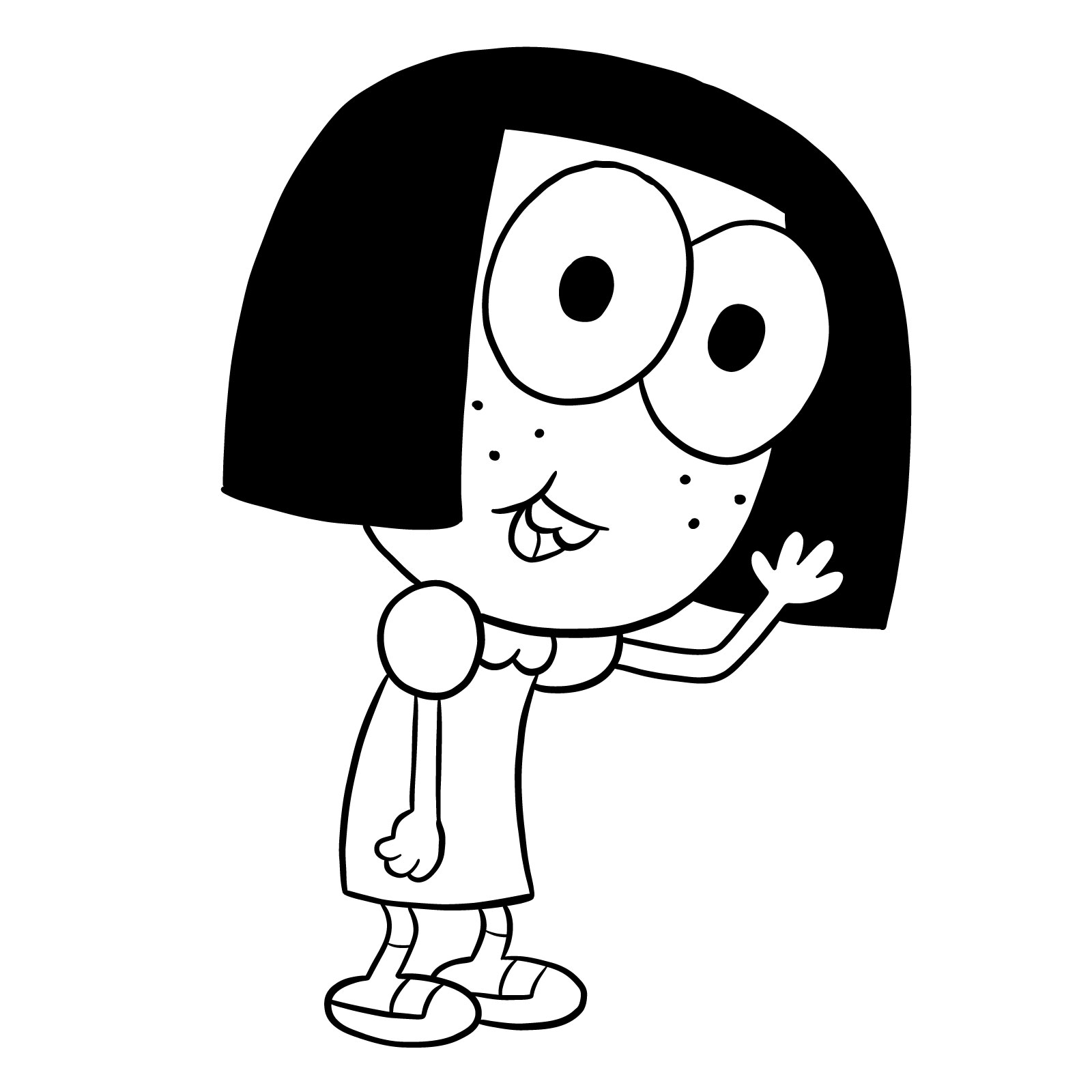 How to draw Tilly Green from Big City Greens - final step