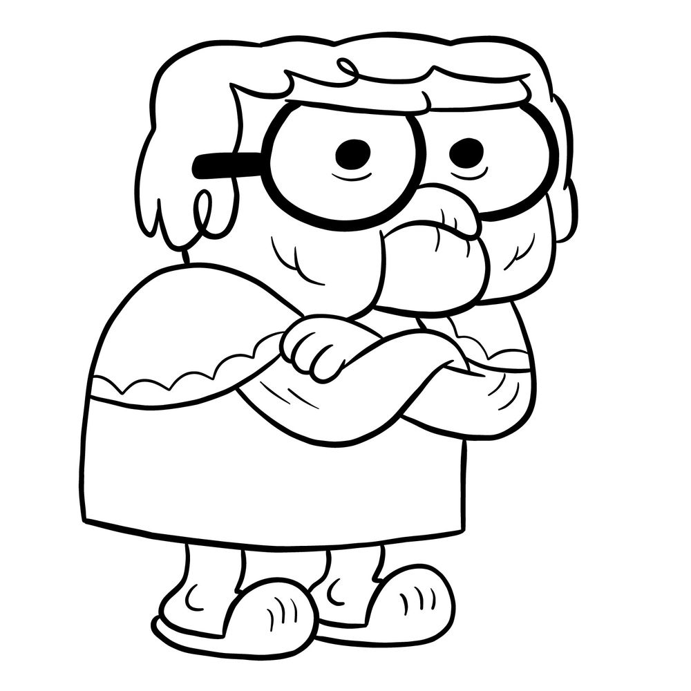 How to draw Gramma from Big City Greens