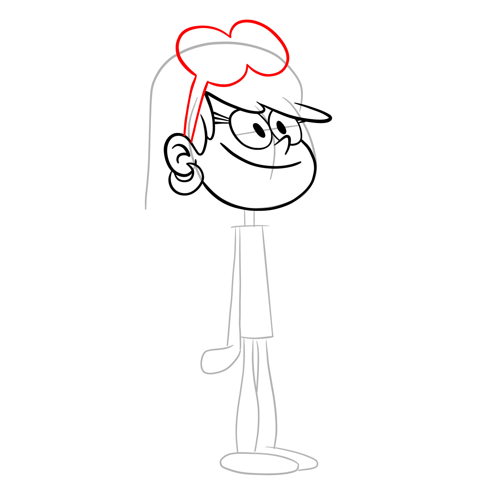 How to draw Leni Loud (The Loud House) - step 10