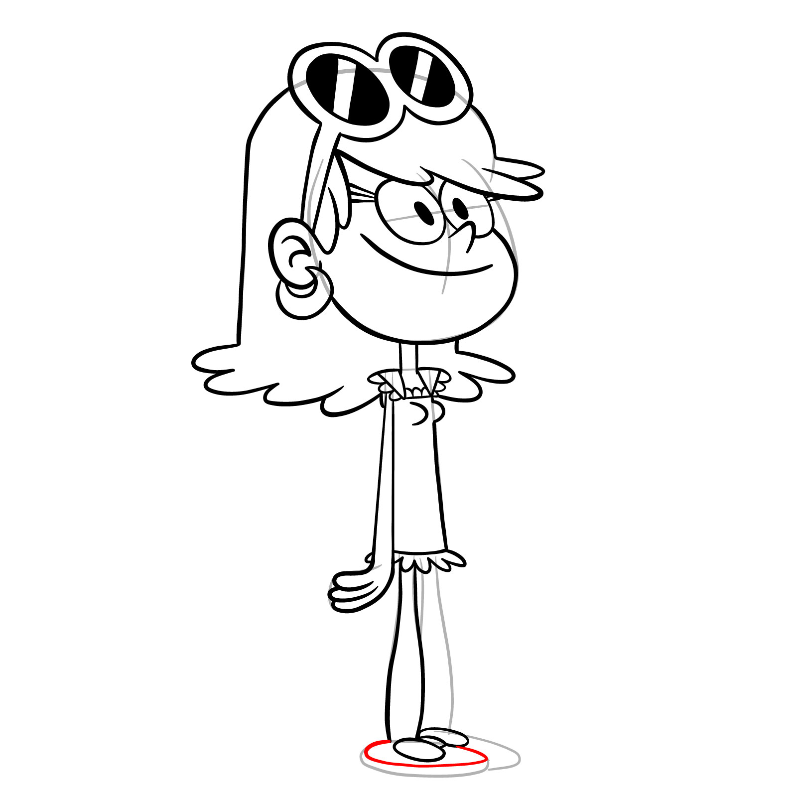 How to draw Leni Loud (The Loud House) - step 21