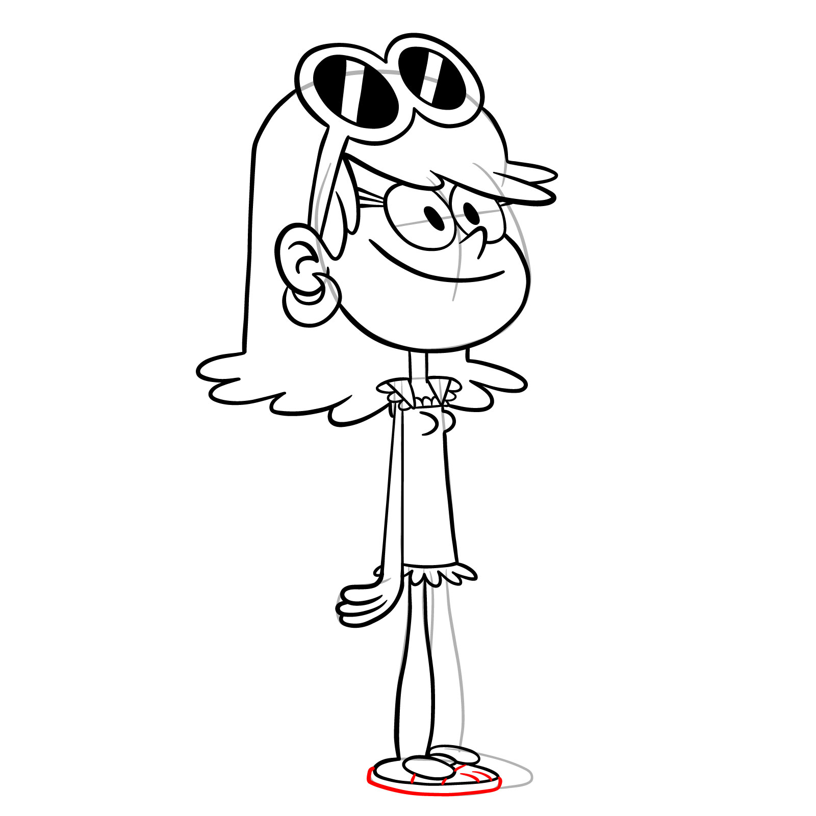 How to draw Leni Loud (The Loud House) - step 22