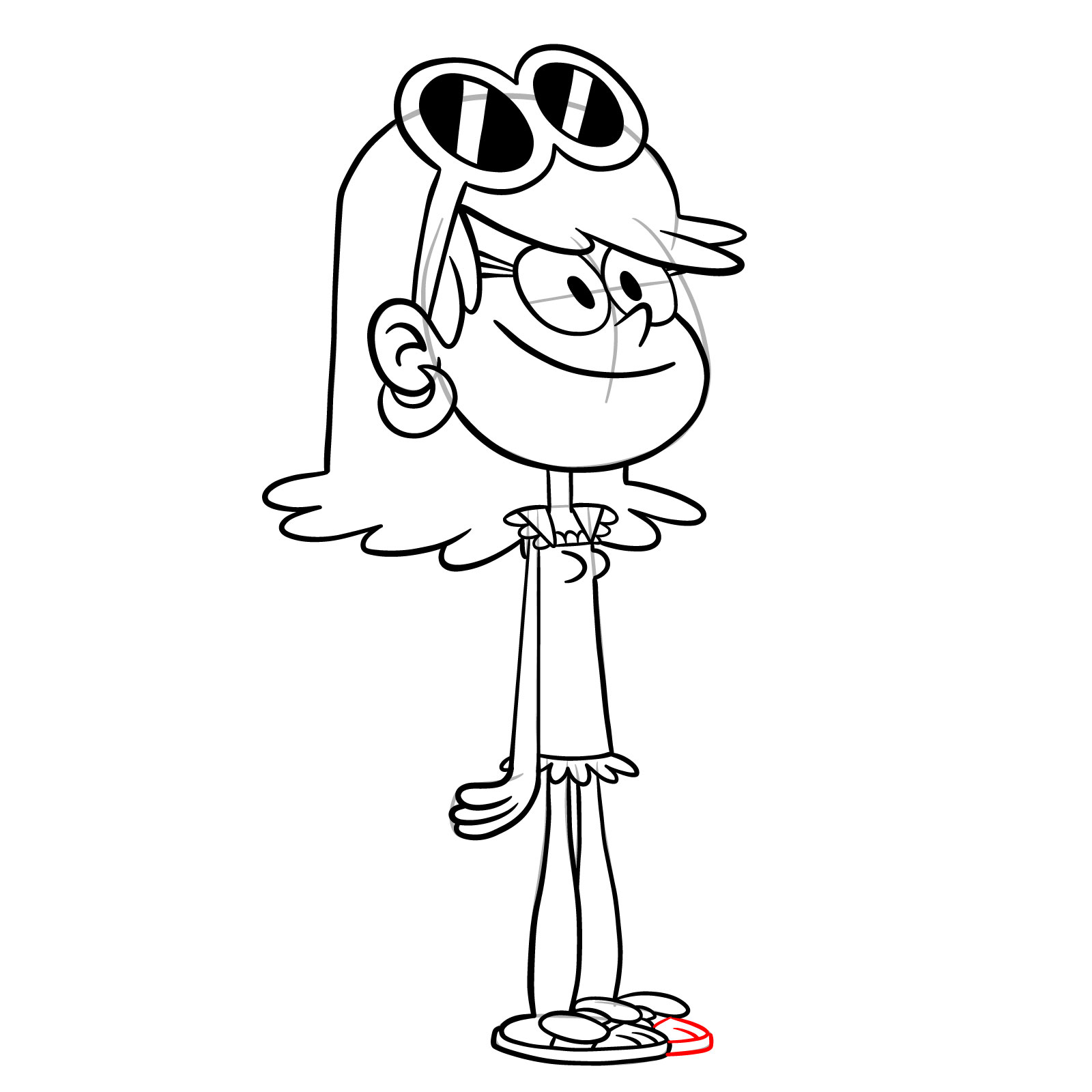How to draw Leni Loud (The Loud House) - step 25