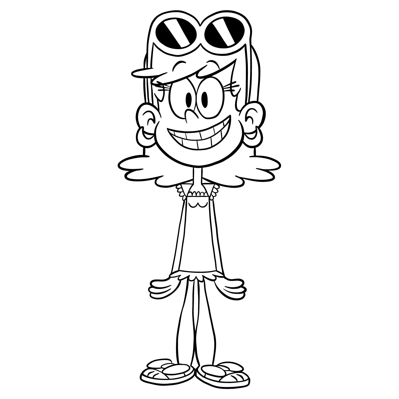How to draw smiling Leni Loud - final step