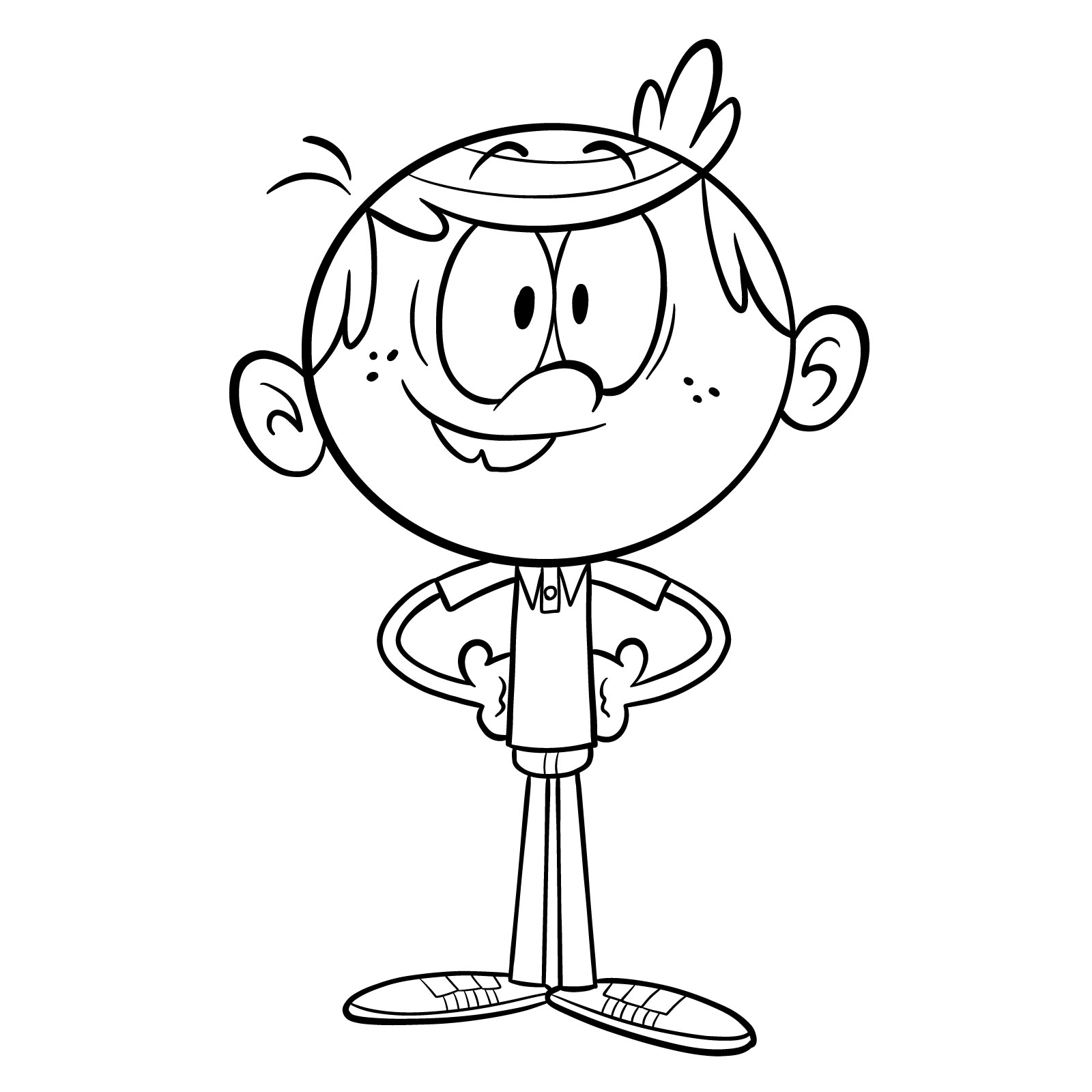 How to draw Lincoln Loud (The Loud House) - final step