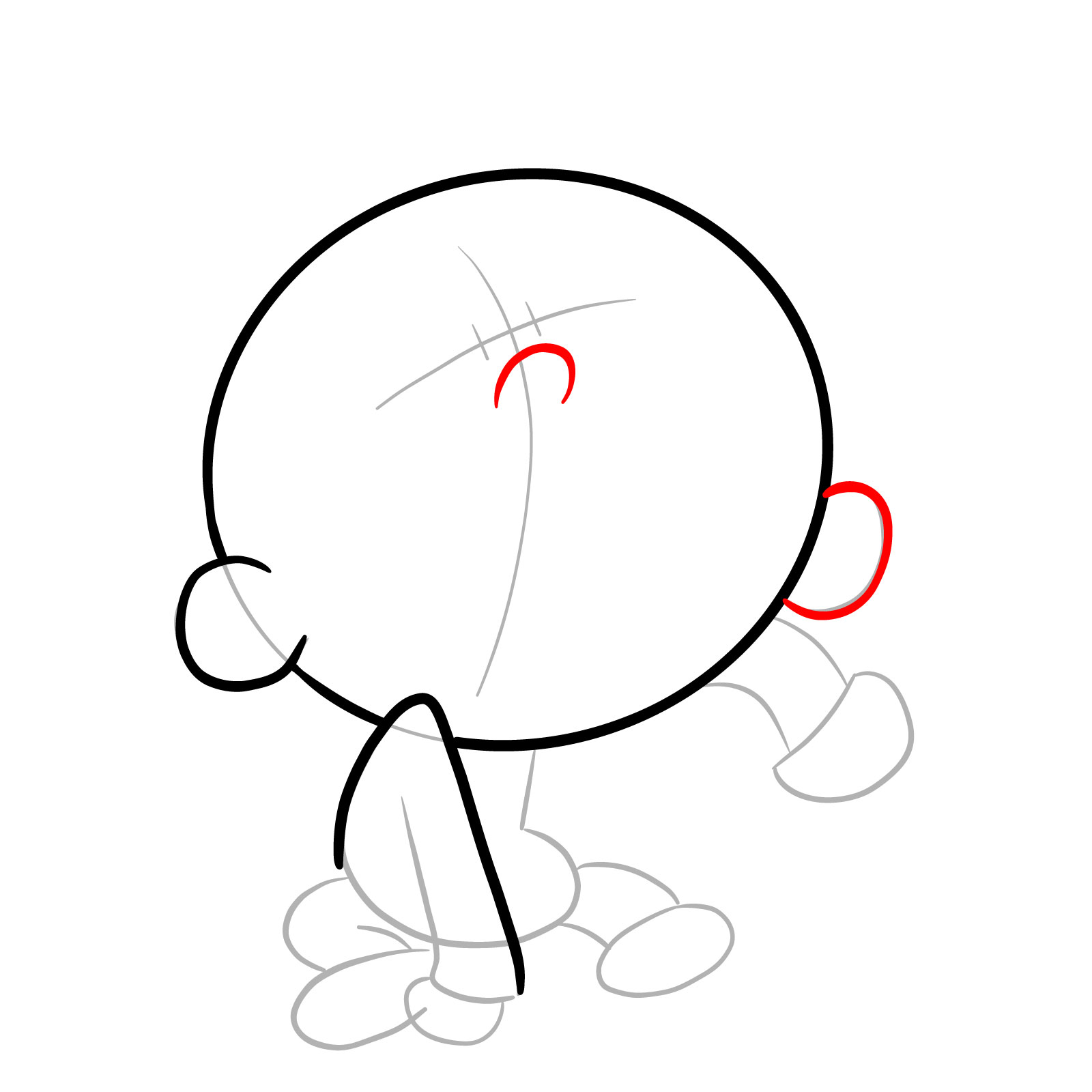 How to draw baby Lincoln Loud - step 07
