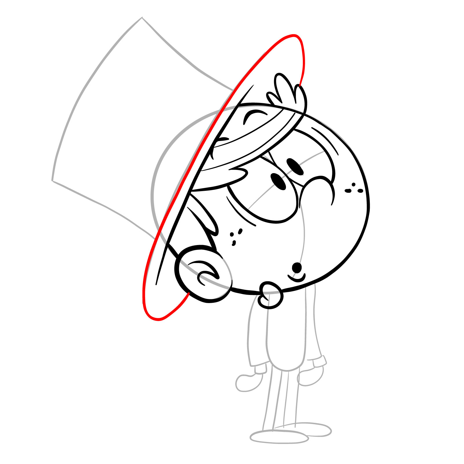 How to draw younger Lincoln Loud - step 12