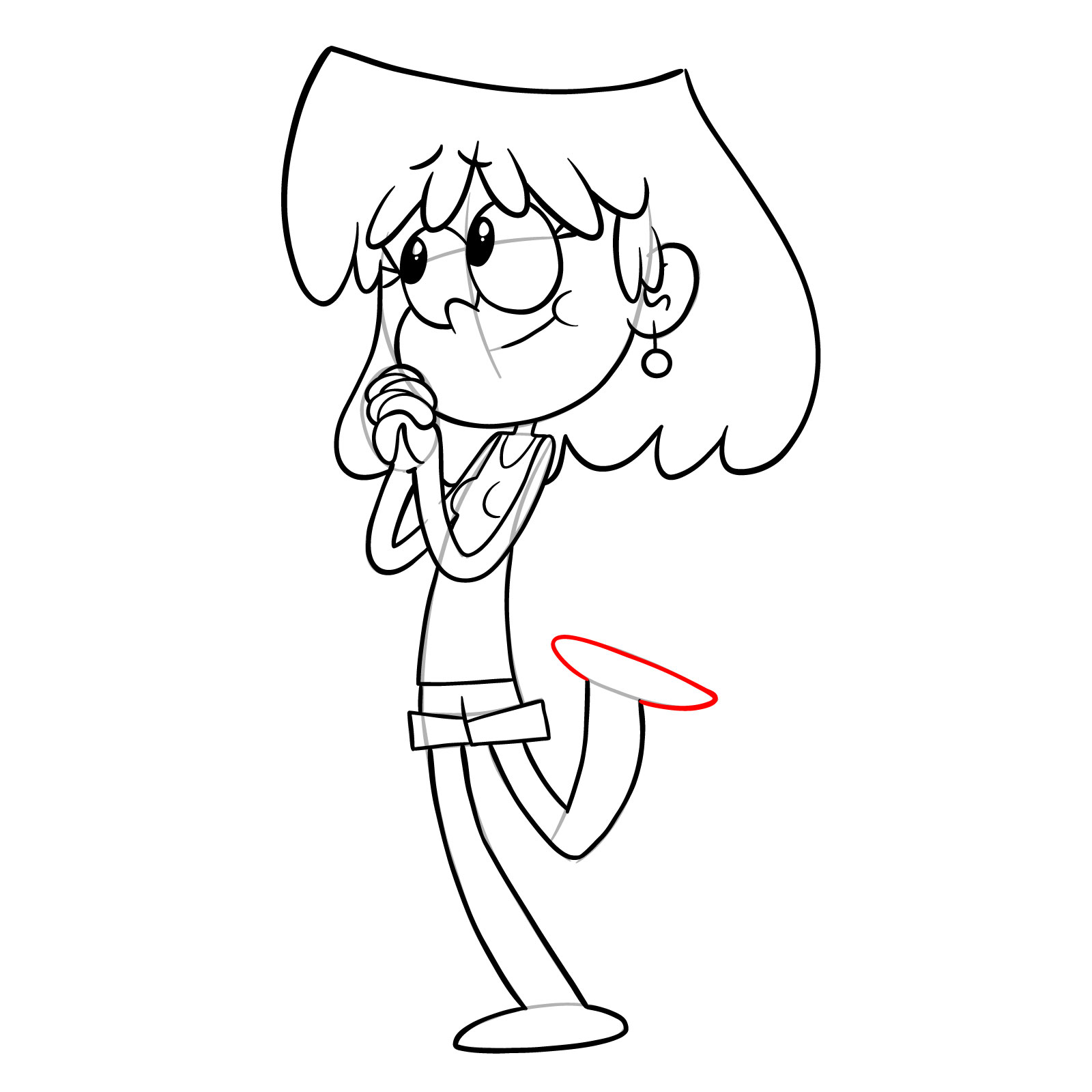 How to draw Lori Loud (The Loud House) - step 24