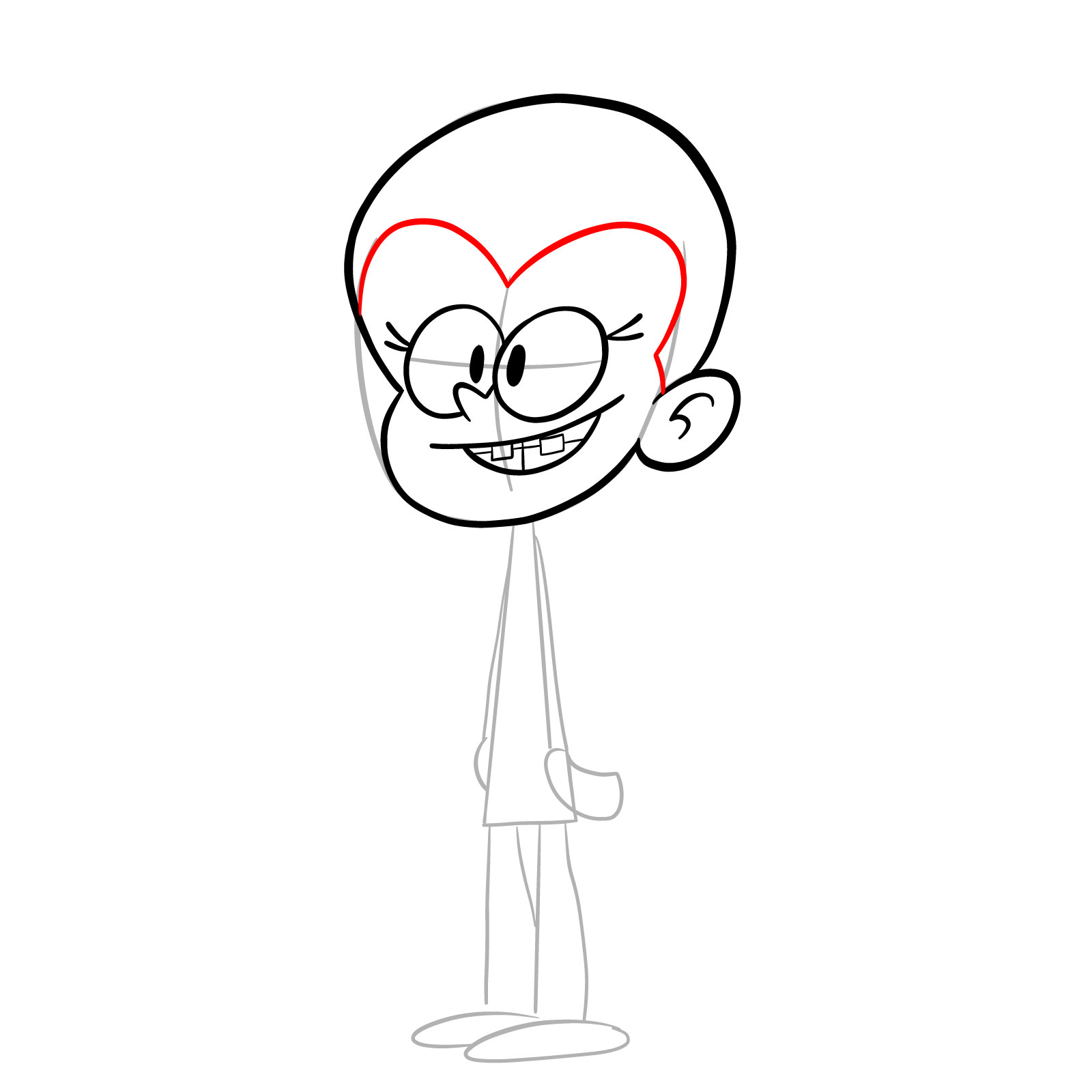 How to draw Luan Loud (The Loud House) - step 11