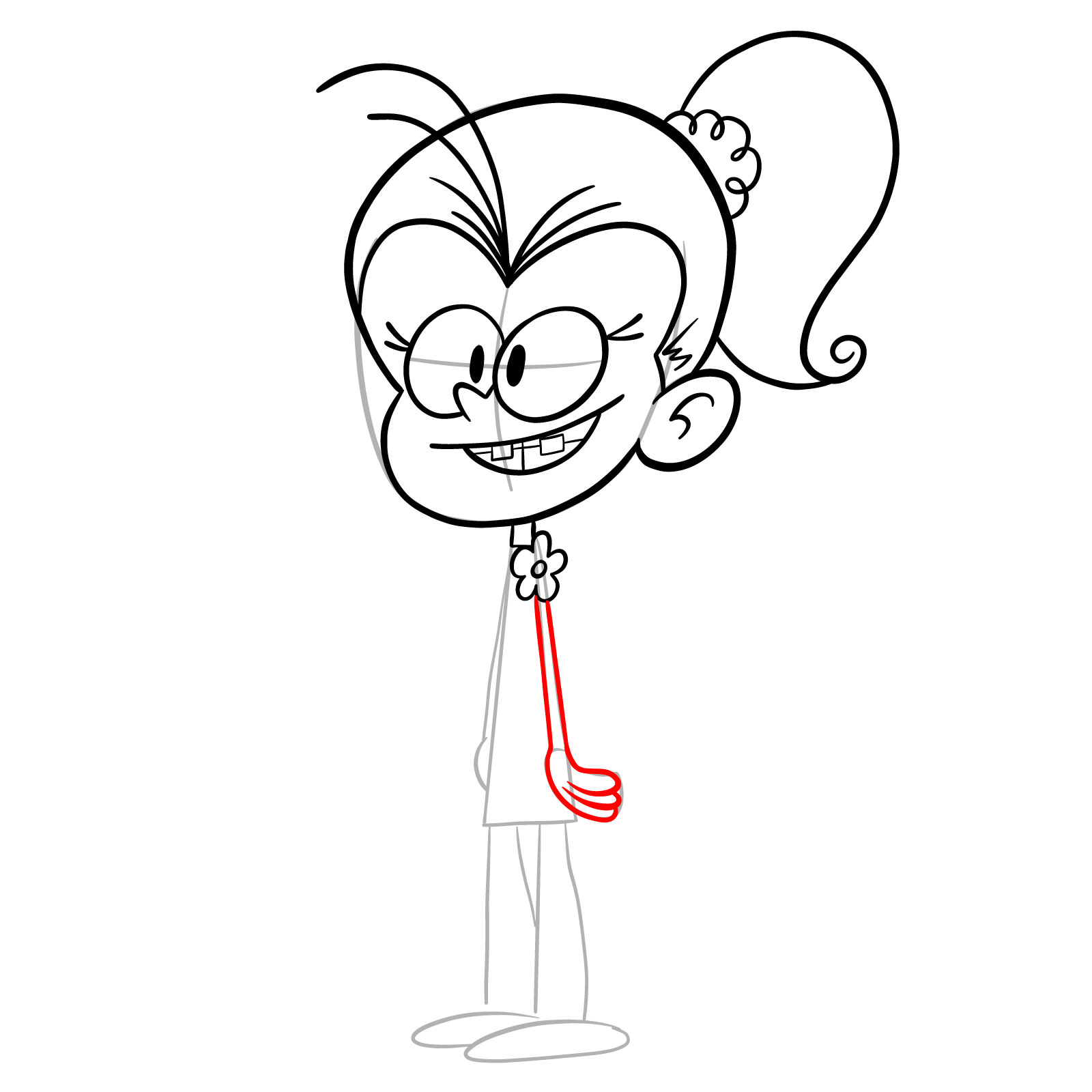 How to draw Luan Loud (The Loud House) - step 16