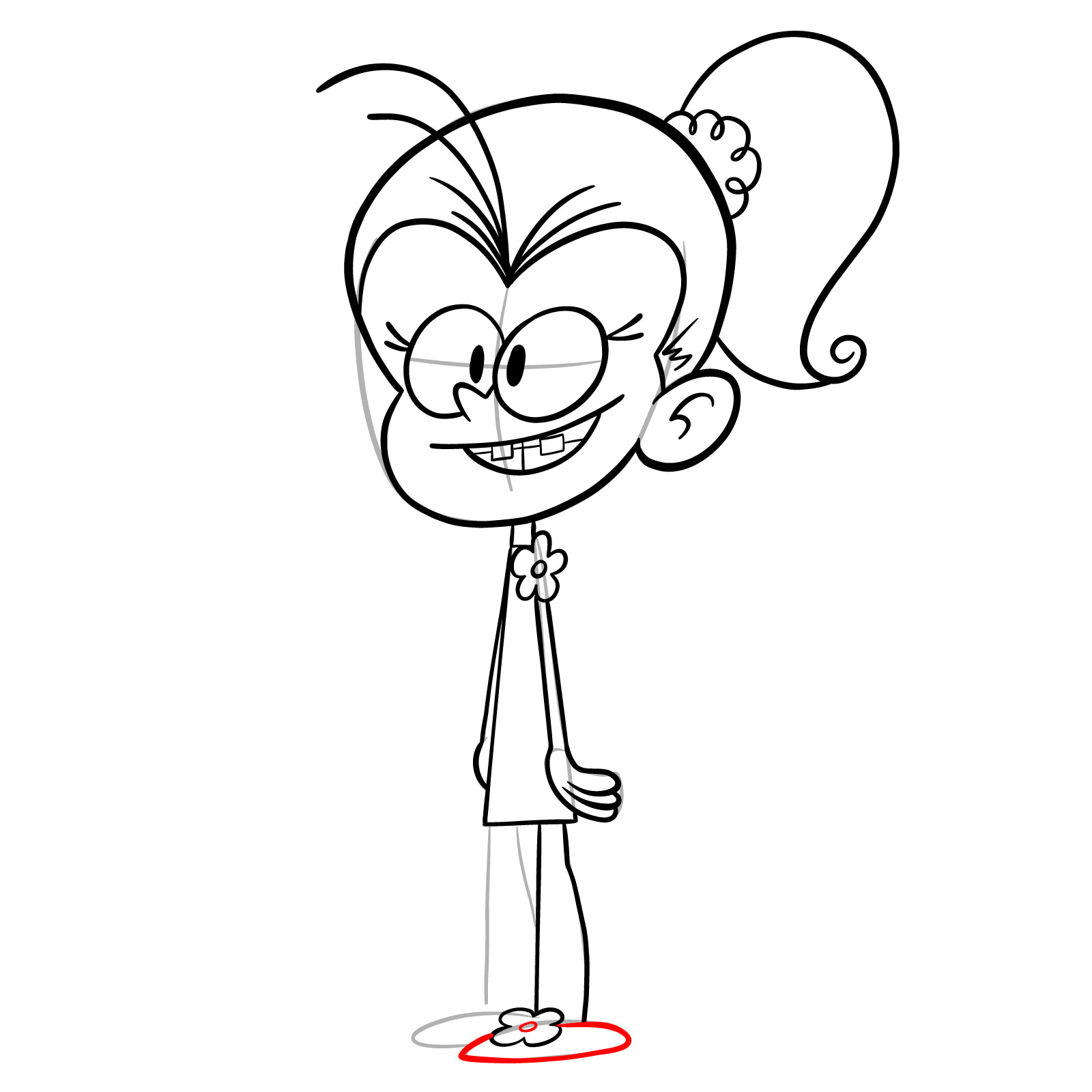 How to draw Luan Loud (The Loud House) - step 20