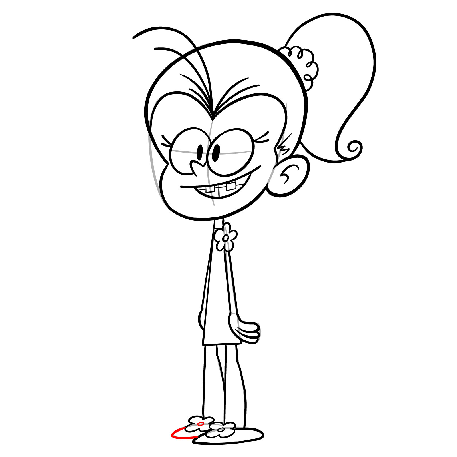 How to draw Luan Loud (The Loud House) - step 22