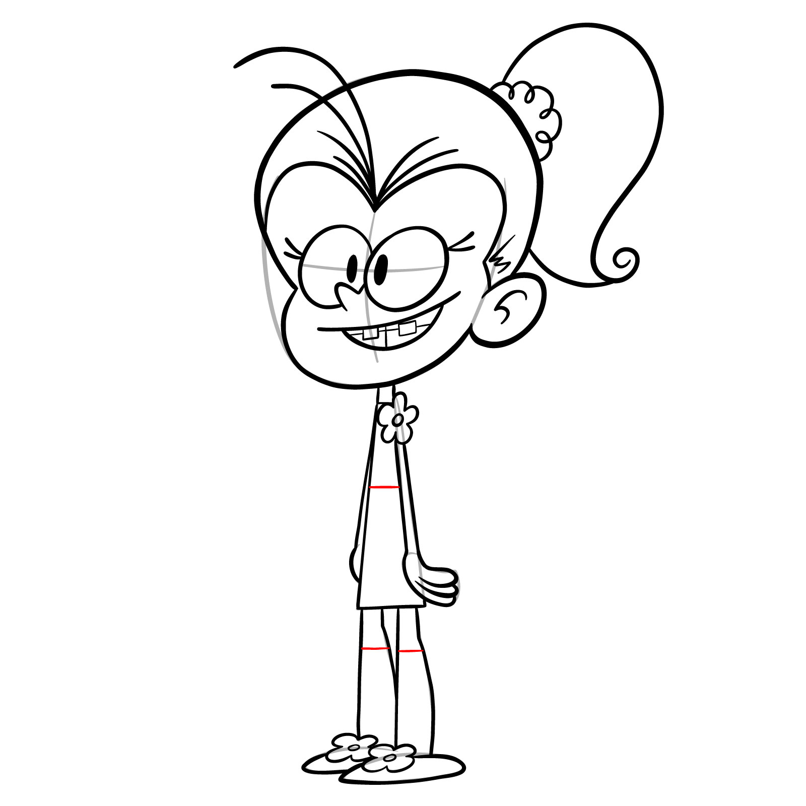 How to draw Luan Loud (The Loud House) - step 23