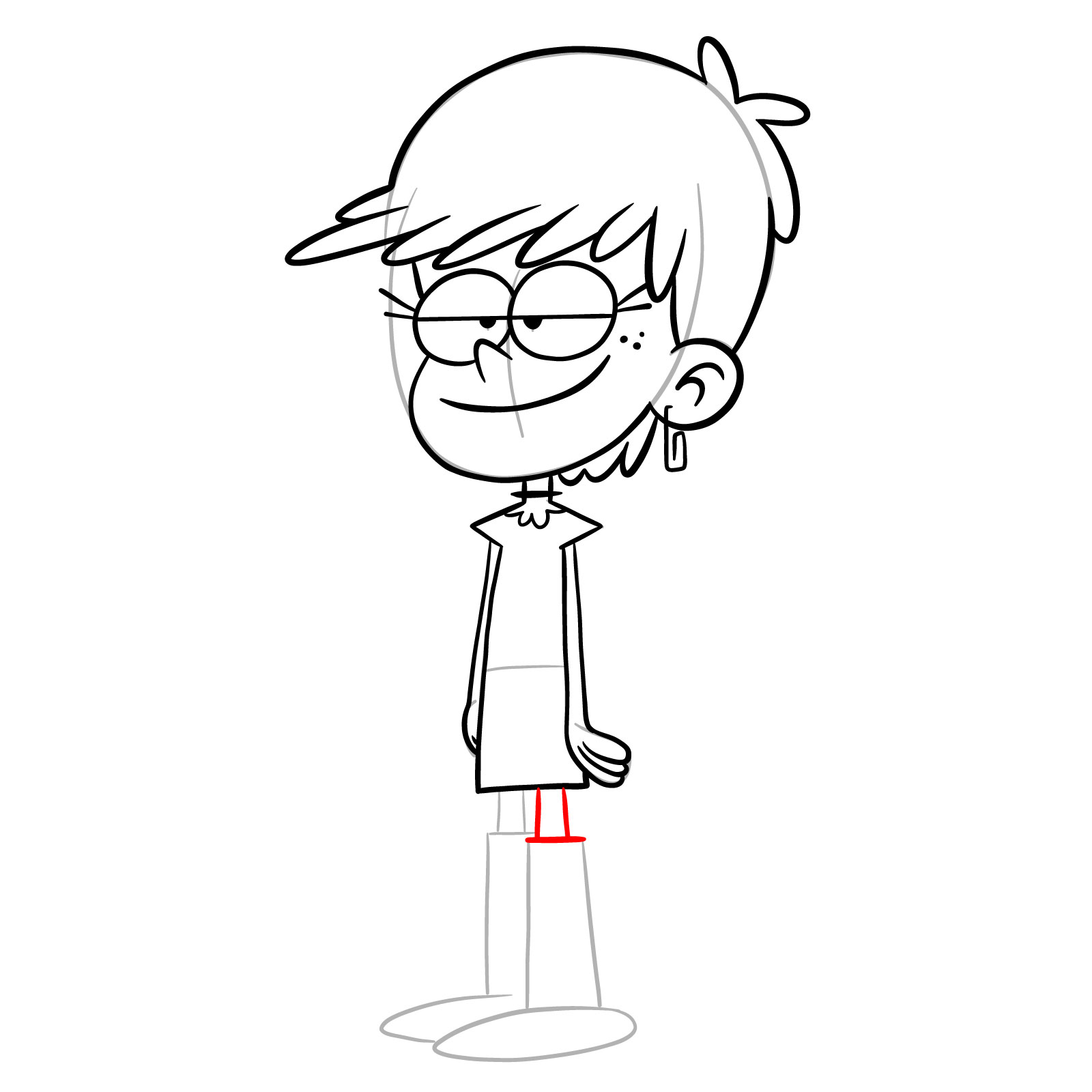 How to draw Luna Loud (The Loud House) - step 18