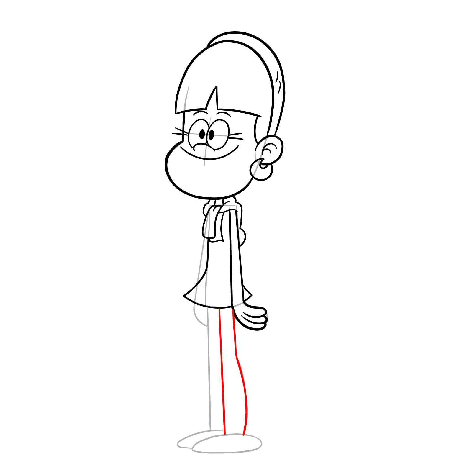 How to draw Beatrix (The Loud House) - step 20