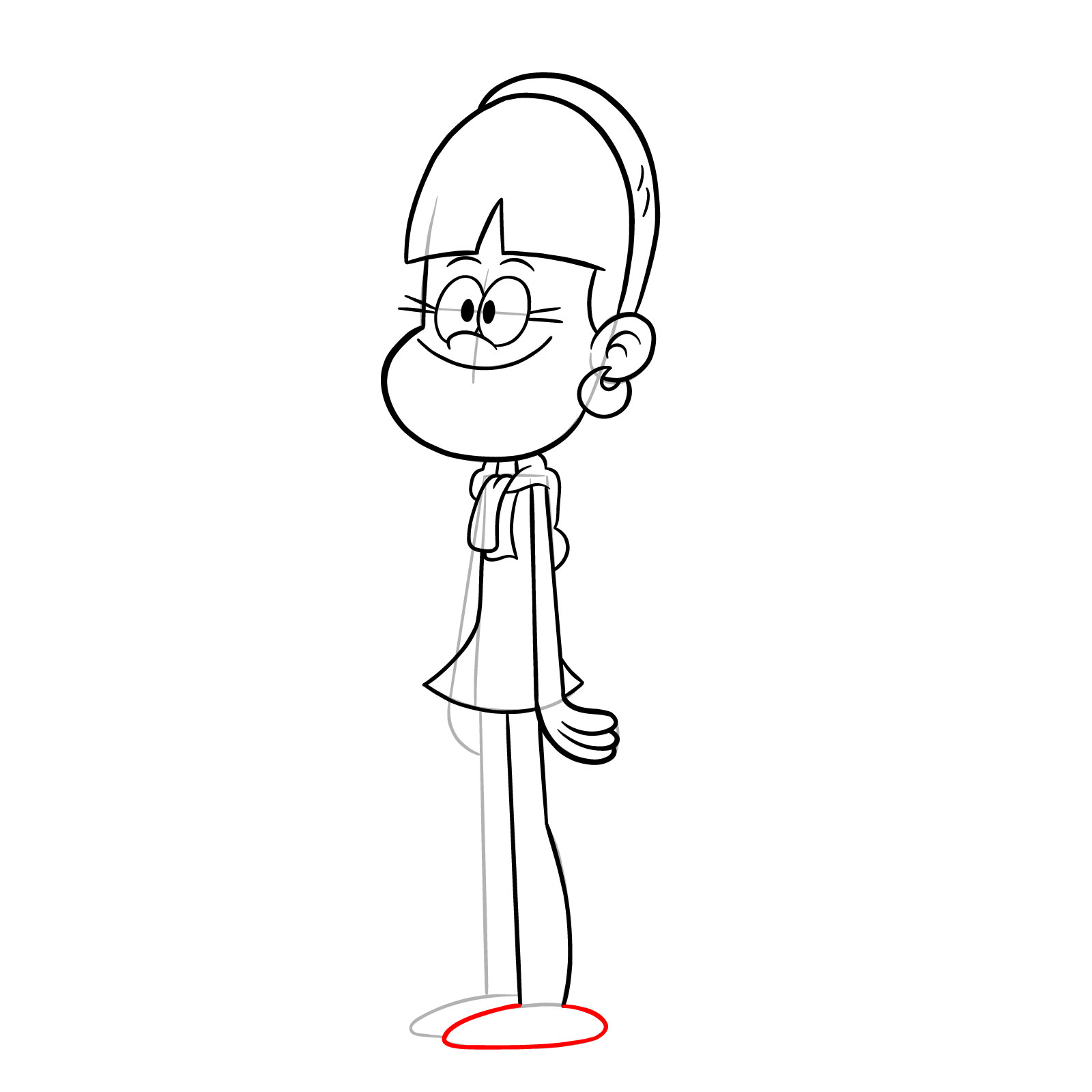 How to draw Beatrix (The Loud House) - step 21