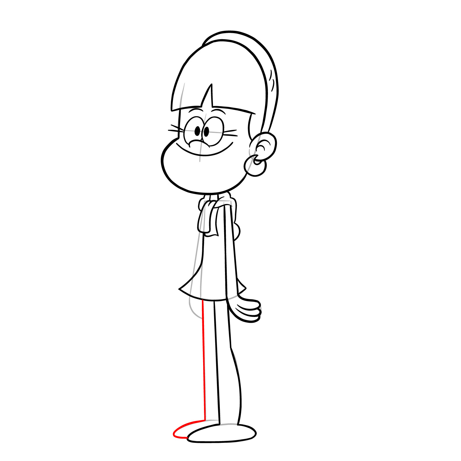How to draw Beatrix (The Loud House) - step 22