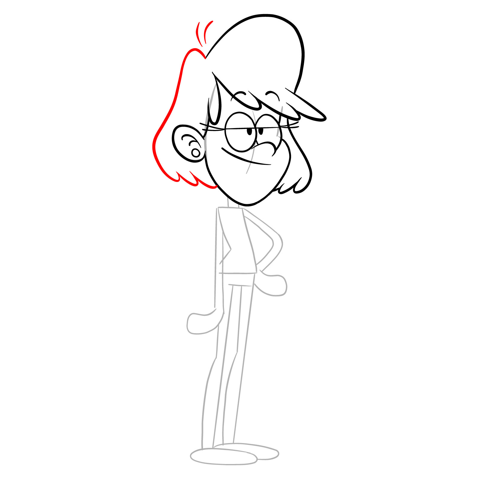 How to draw Becky (The Loud House) - step 13