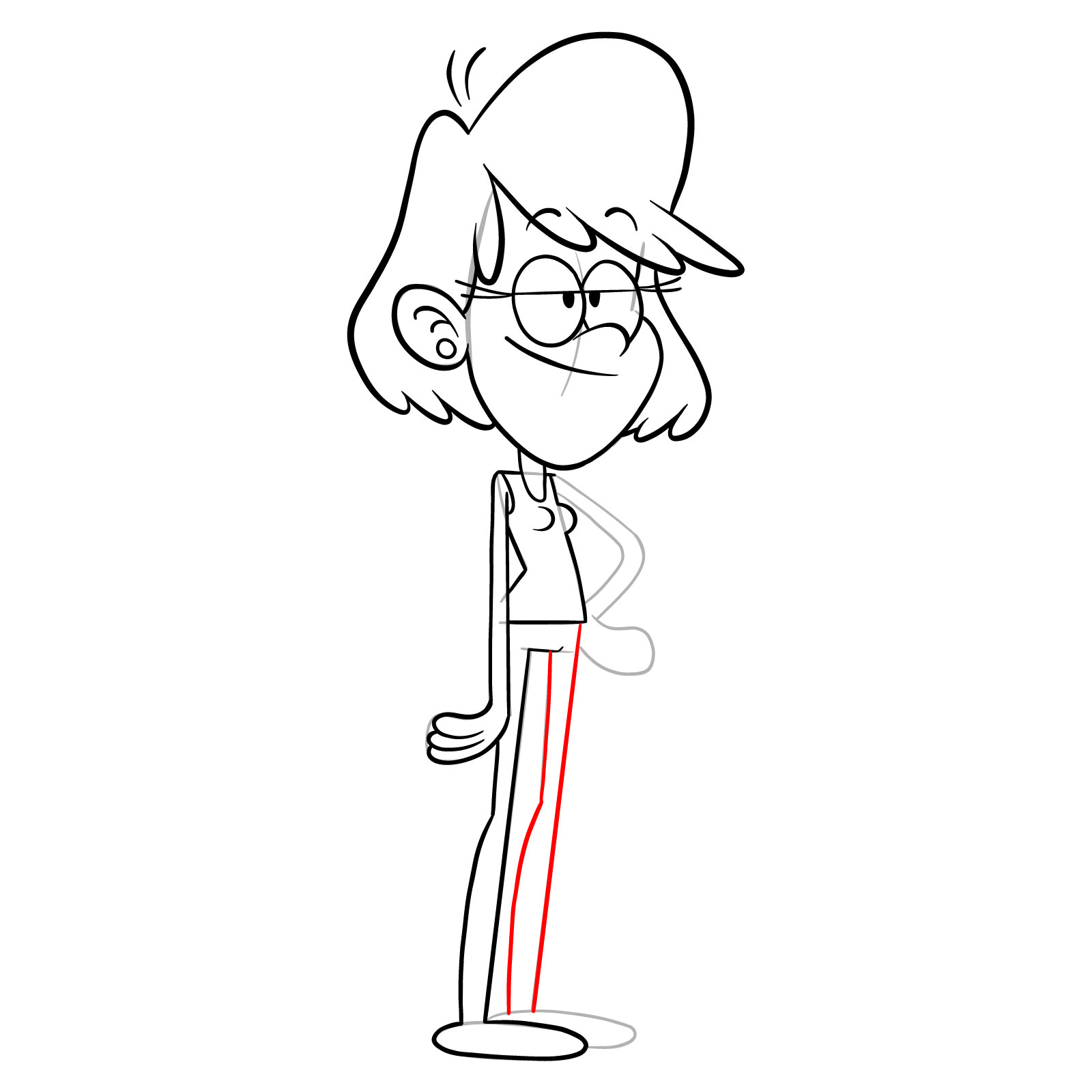 How to draw Becky (The Loud House) - step 21