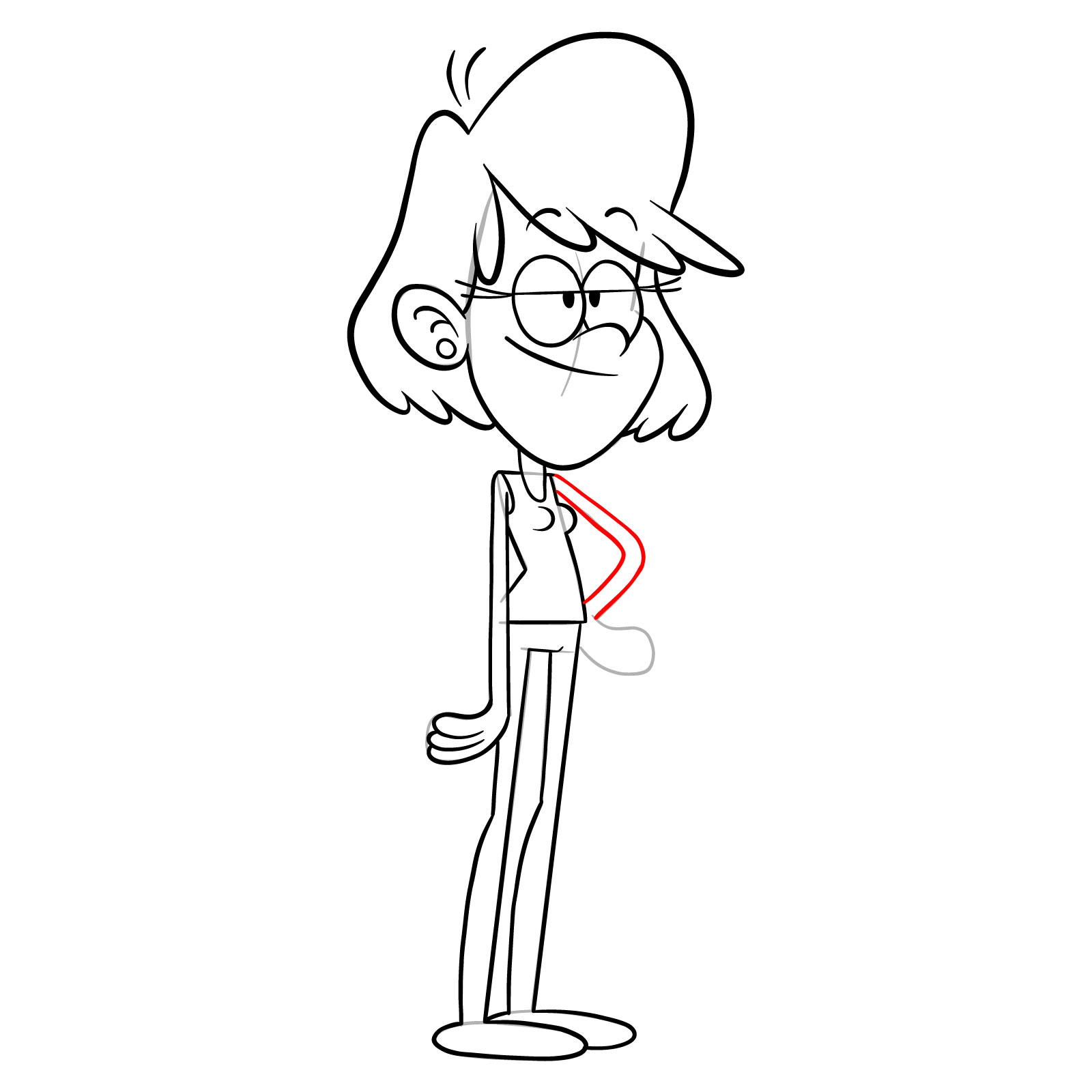 How to draw Becky (The Loud House) - step 23
