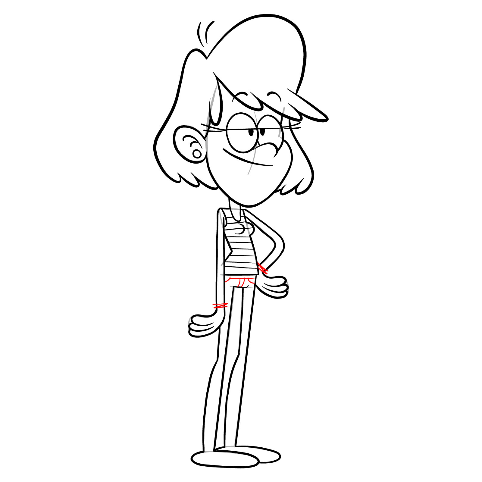 How to draw Becky (The Loud House) - step 26