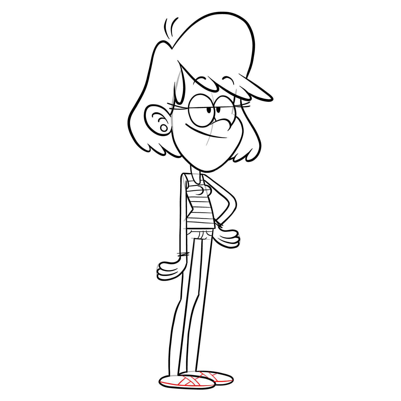 How to draw Becky (The Loud House) - step 27
