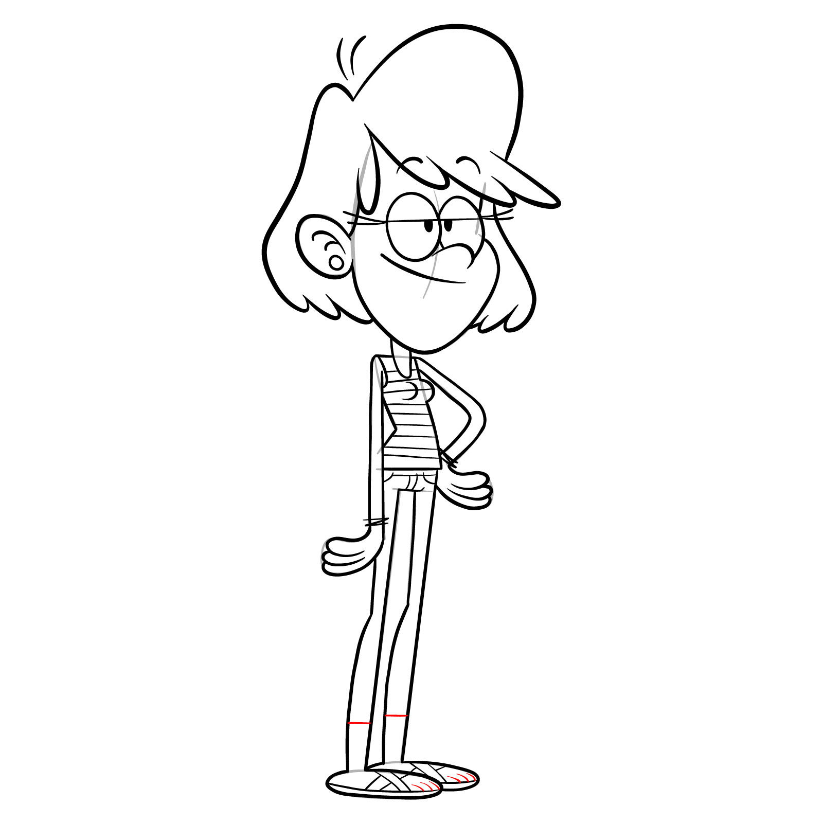 How to draw Becky (The Loud House) - step 28