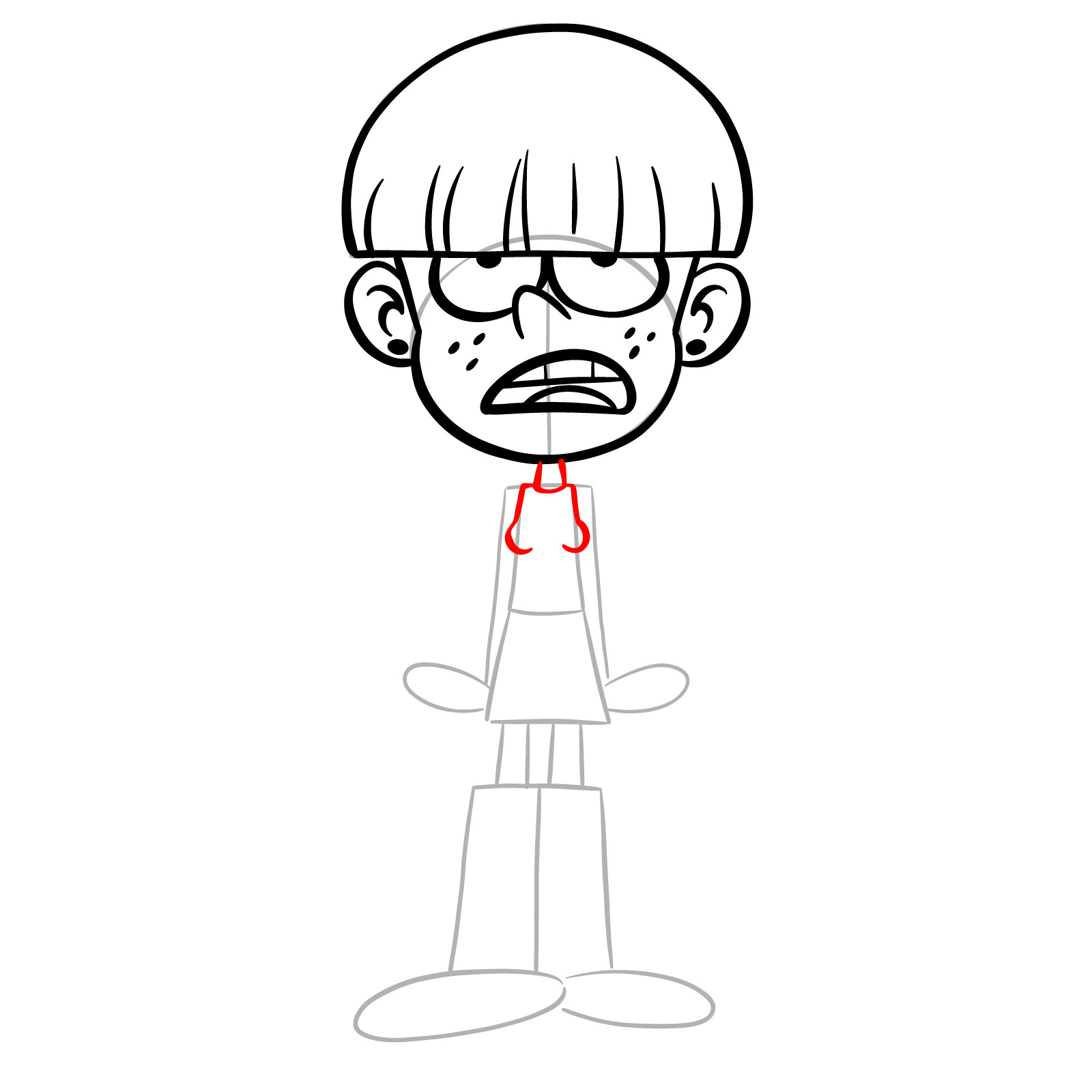 How to Draw Maggie from The Loud House - step 09