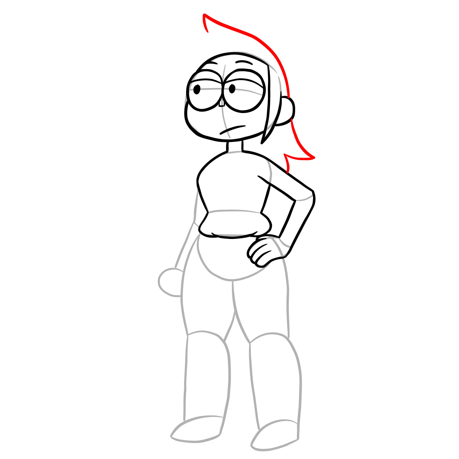 How to draw Actor Enid from OK K.O.! - step 13