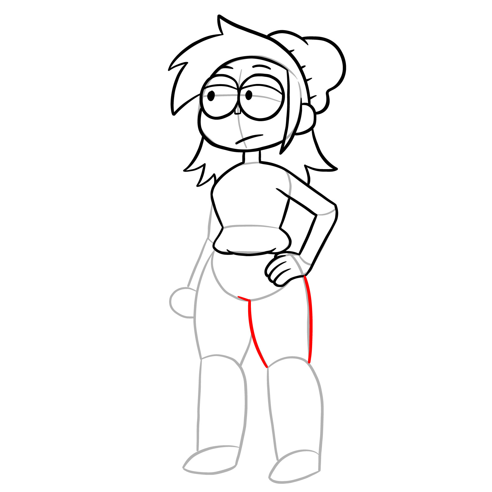 How to draw Actor Enid from OK K.O.! - step 16