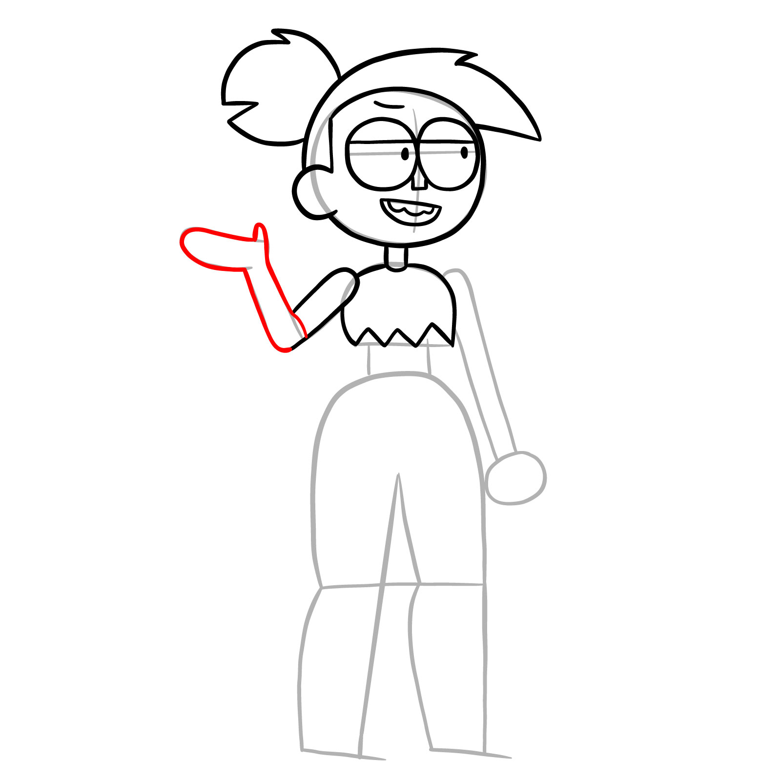 How to draw Enid Mettle from OK K.O.! - step 15