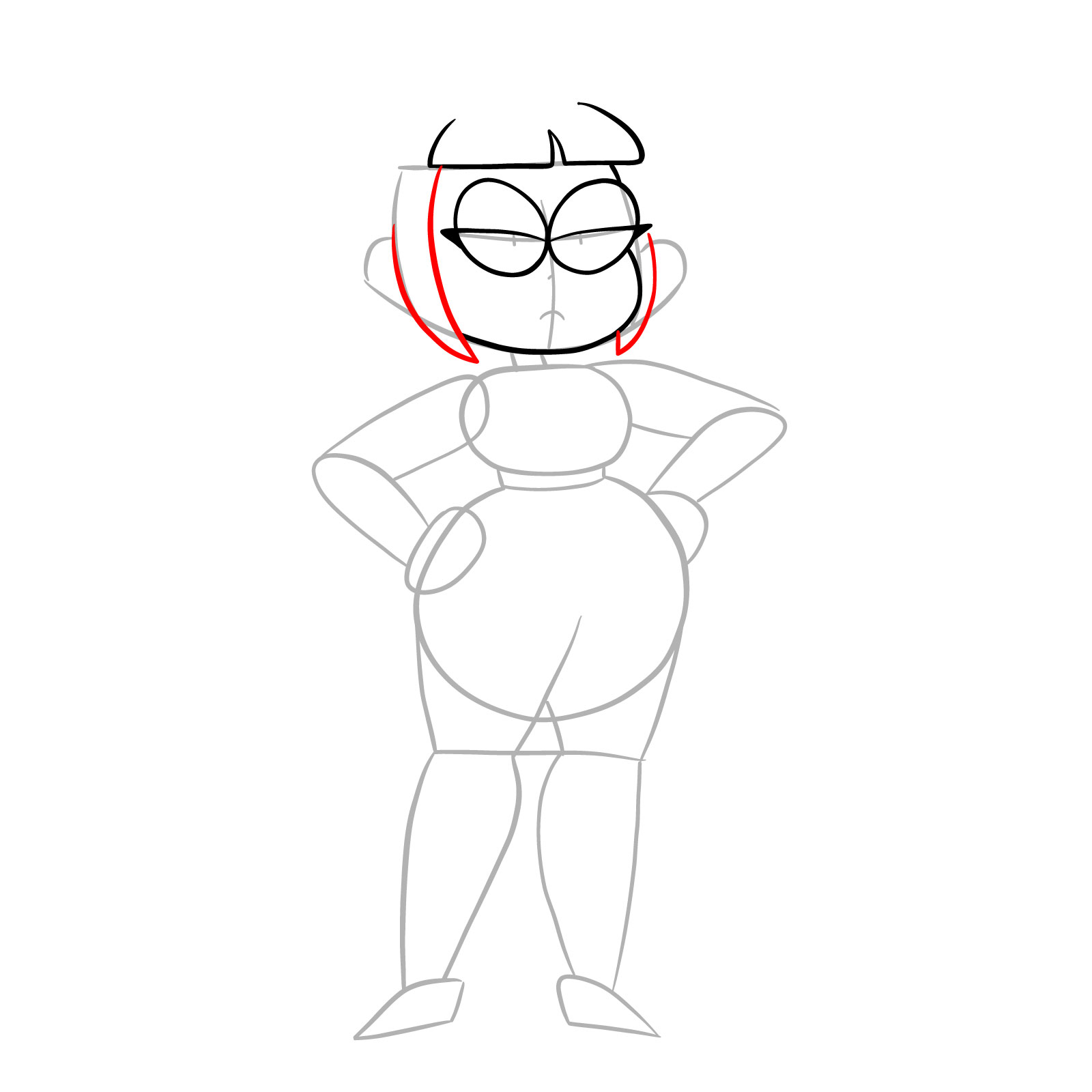 How to draw Human Shannon from OK K.O.! - step 08