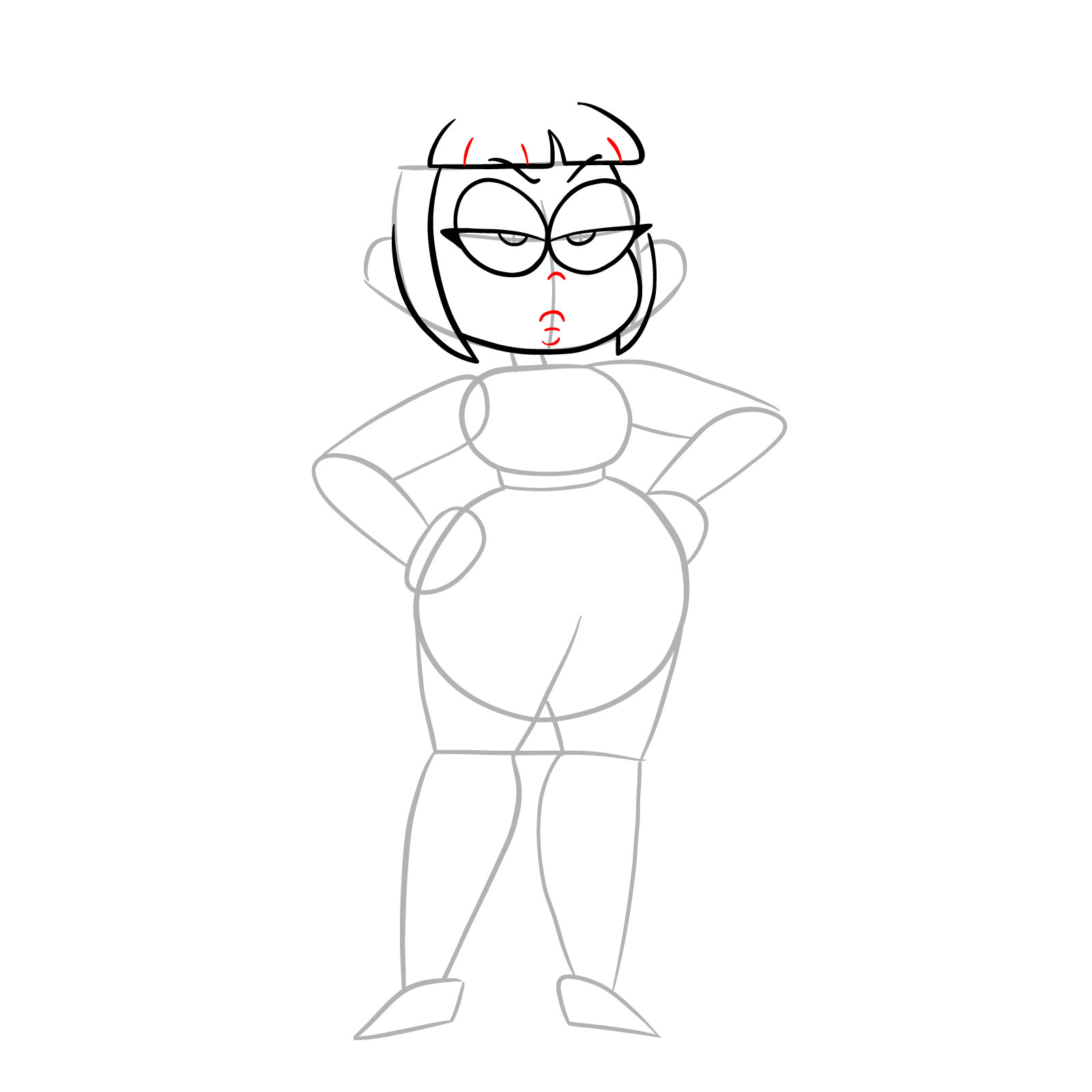 How to draw Human Shannon from OK K.O.! - step 10