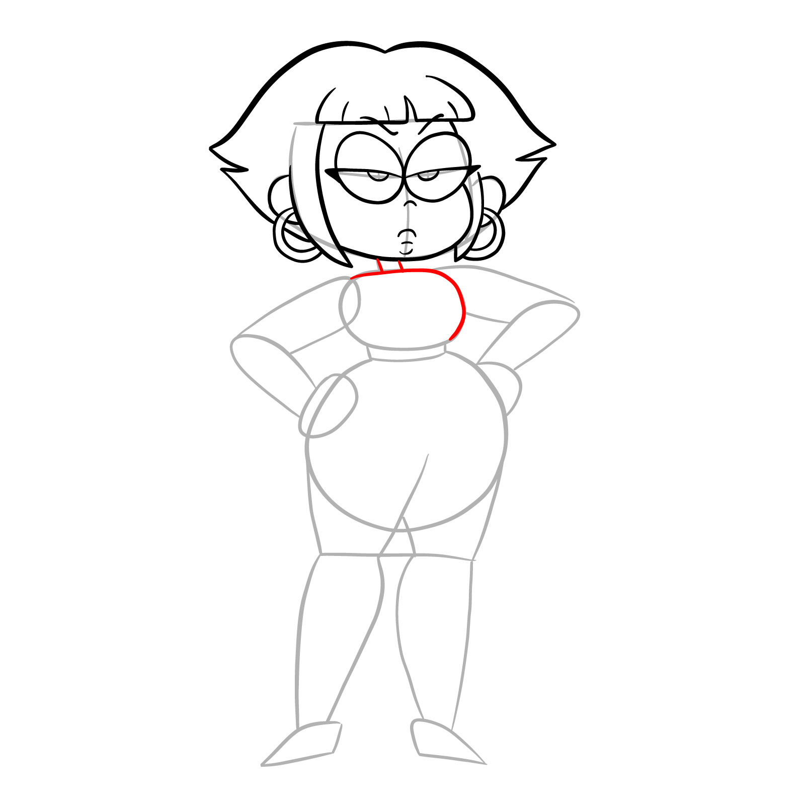 How to draw Human Shannon from OK K.O.! - step 14