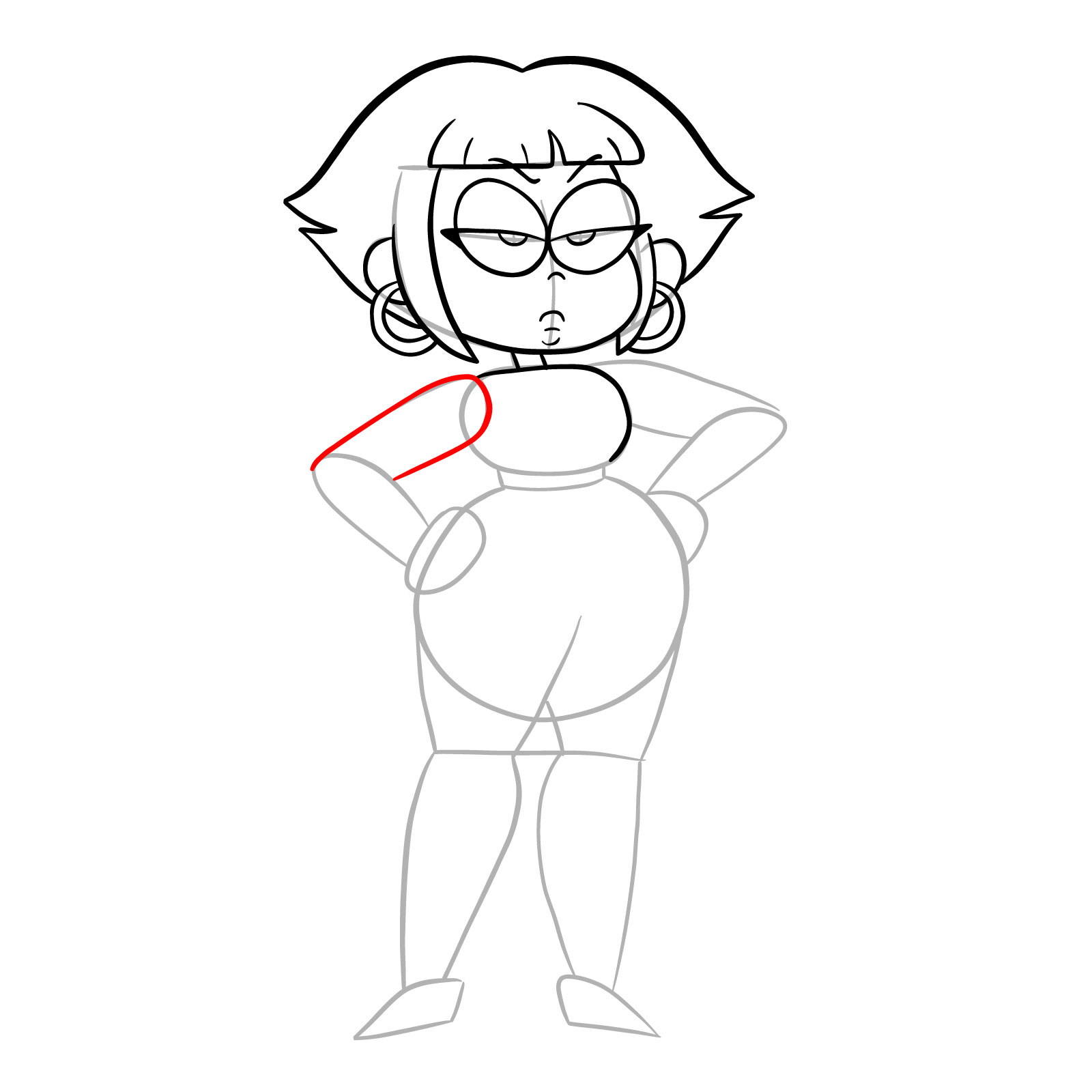 How to draw Human Shannon from OK K.O.! - step 15