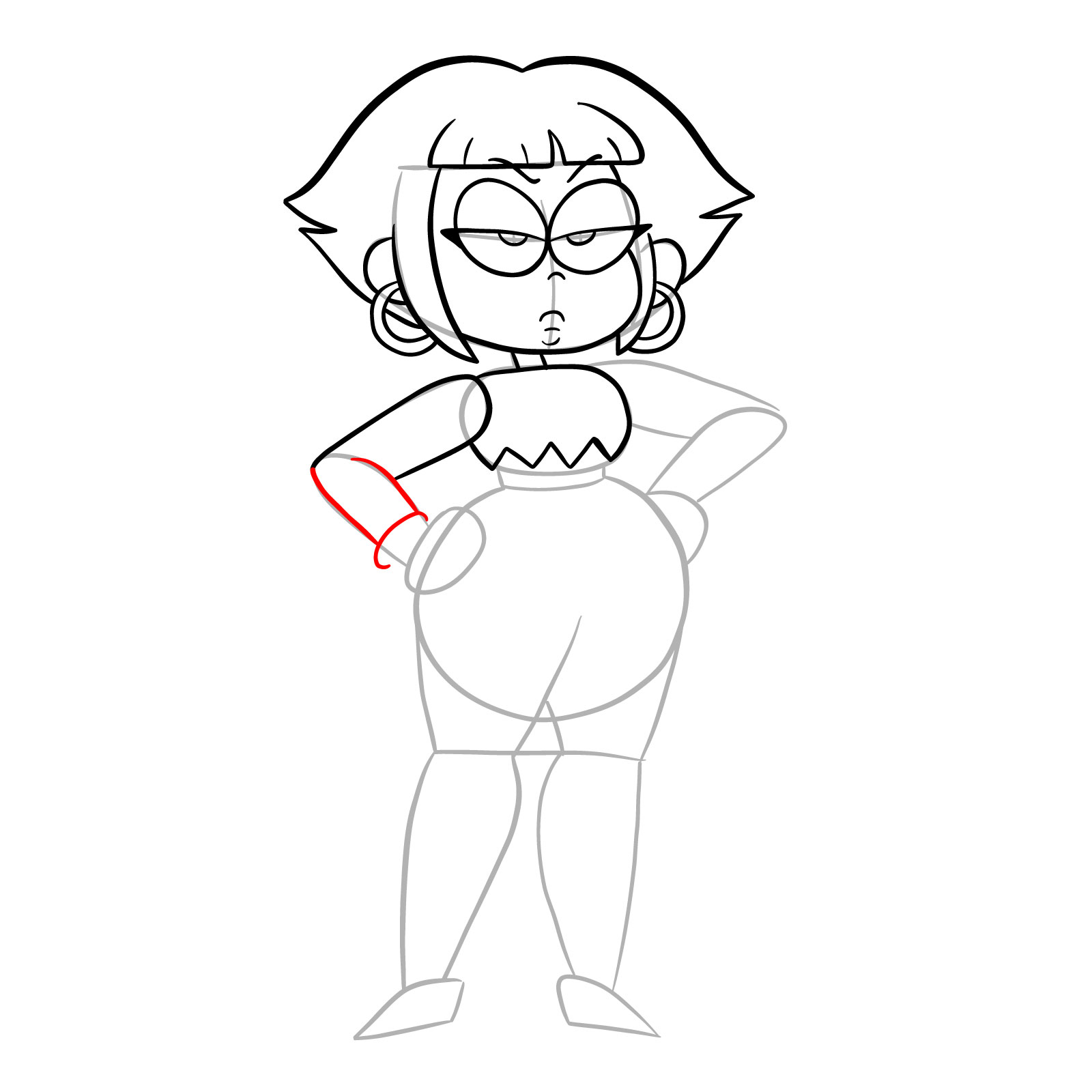 How to draw Human Shannon from OK K.O.! - step 17