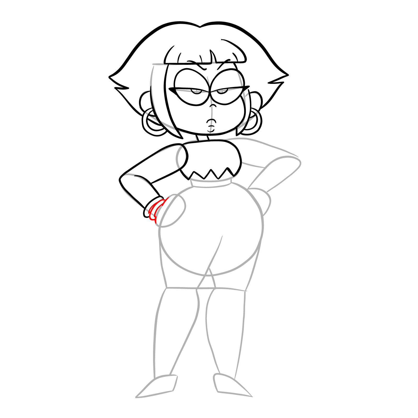 How to draw Human Shannon from OK K.O.! - step 18
