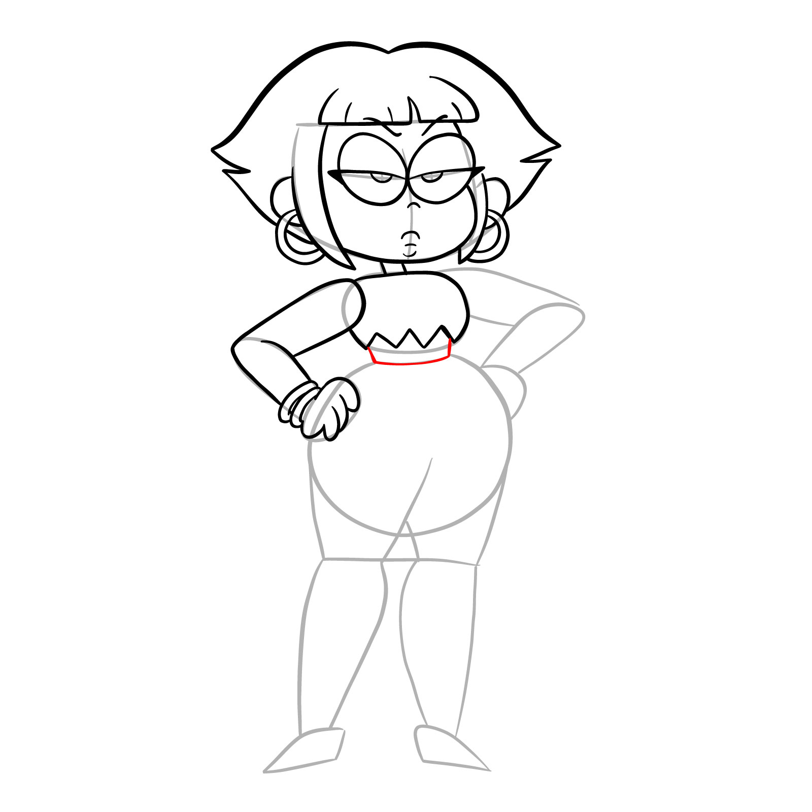 How to draw Human Shannon from OK K.O.! - step 20