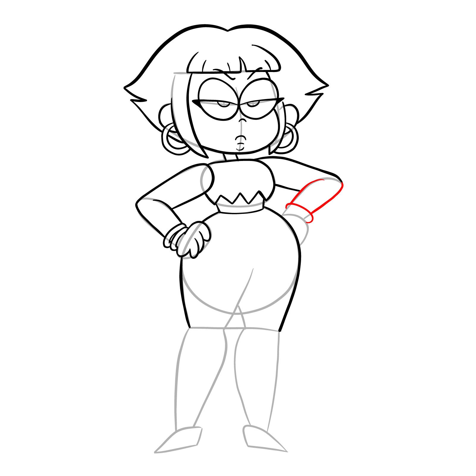 How to draw Human Shannon from OK K.O.! - step 23