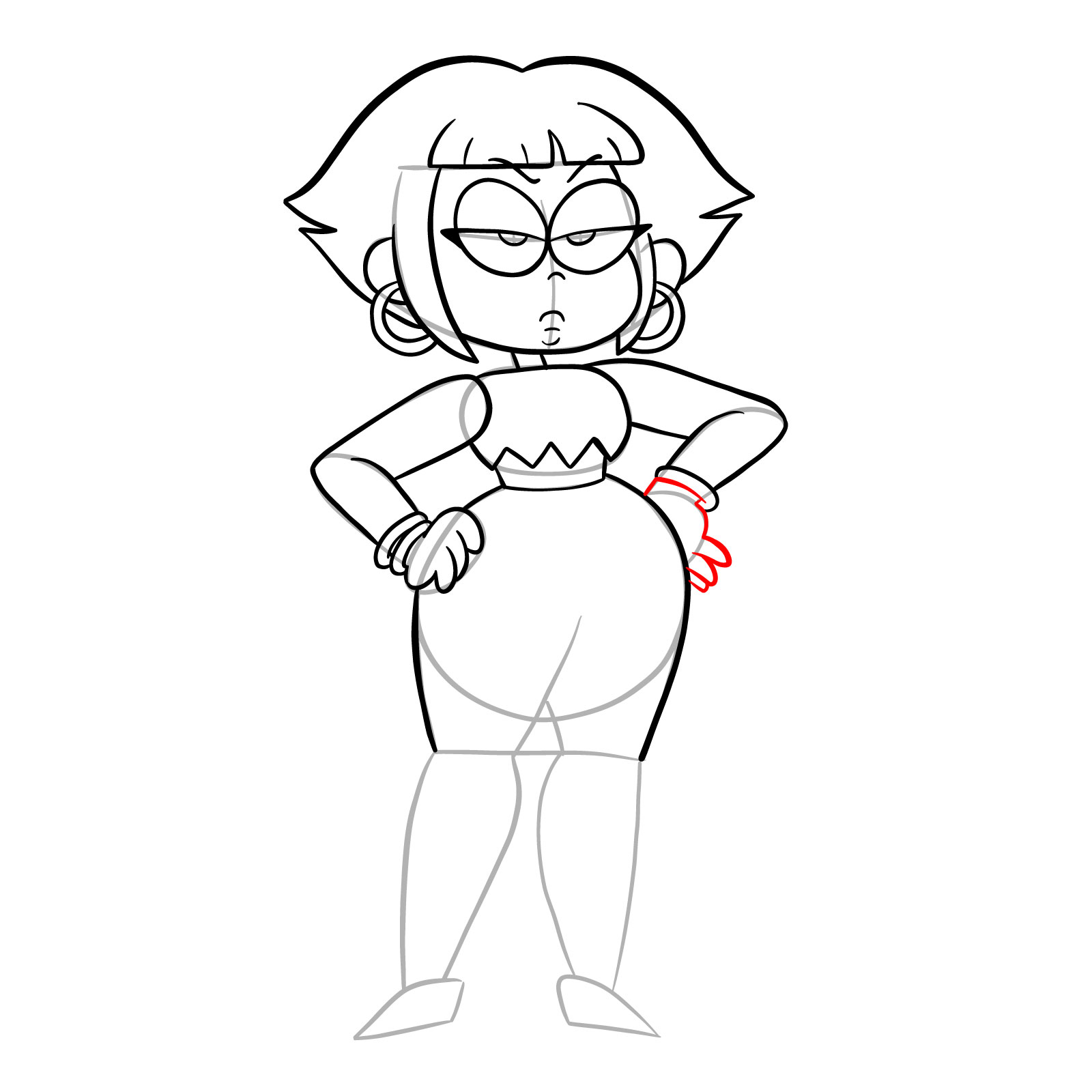 How to draw Human Shannon from OK K.O.! - step 24