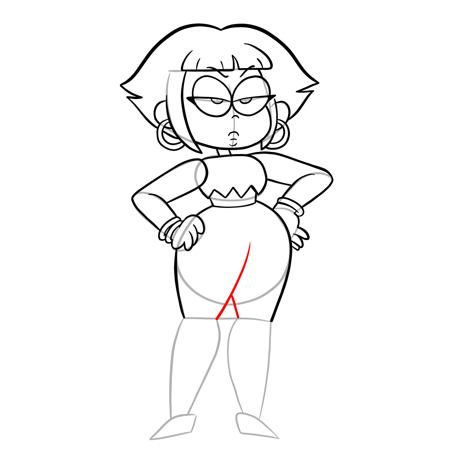 How to draw Human Shannon from OK K.O.! - step 25