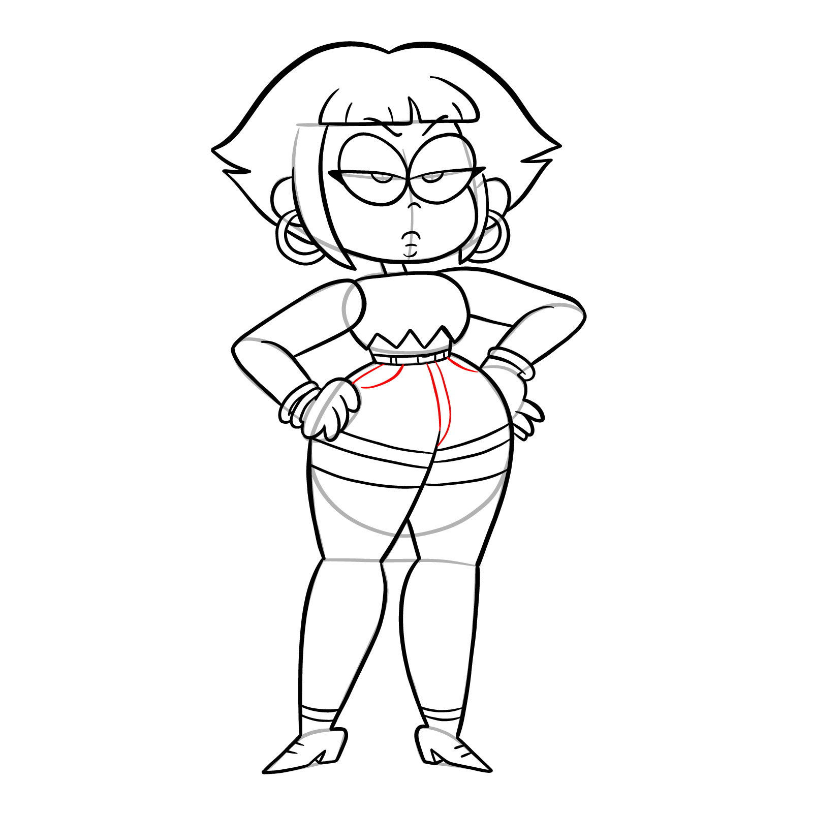 How to draw Human Shannon from OK K.O.! - step 30
