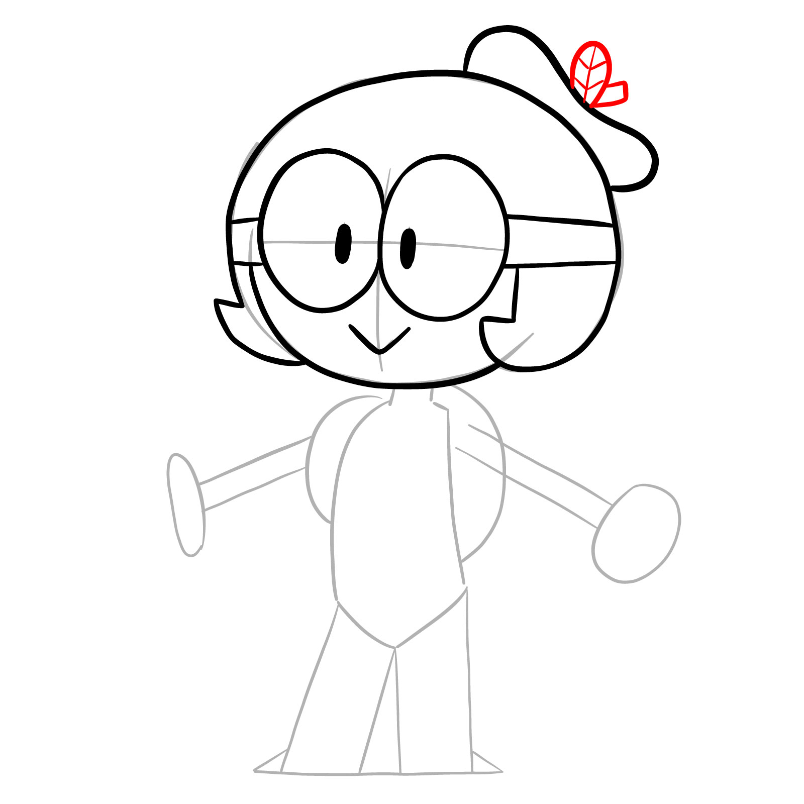 How to draw Dendy from OK K.O.! - step 10