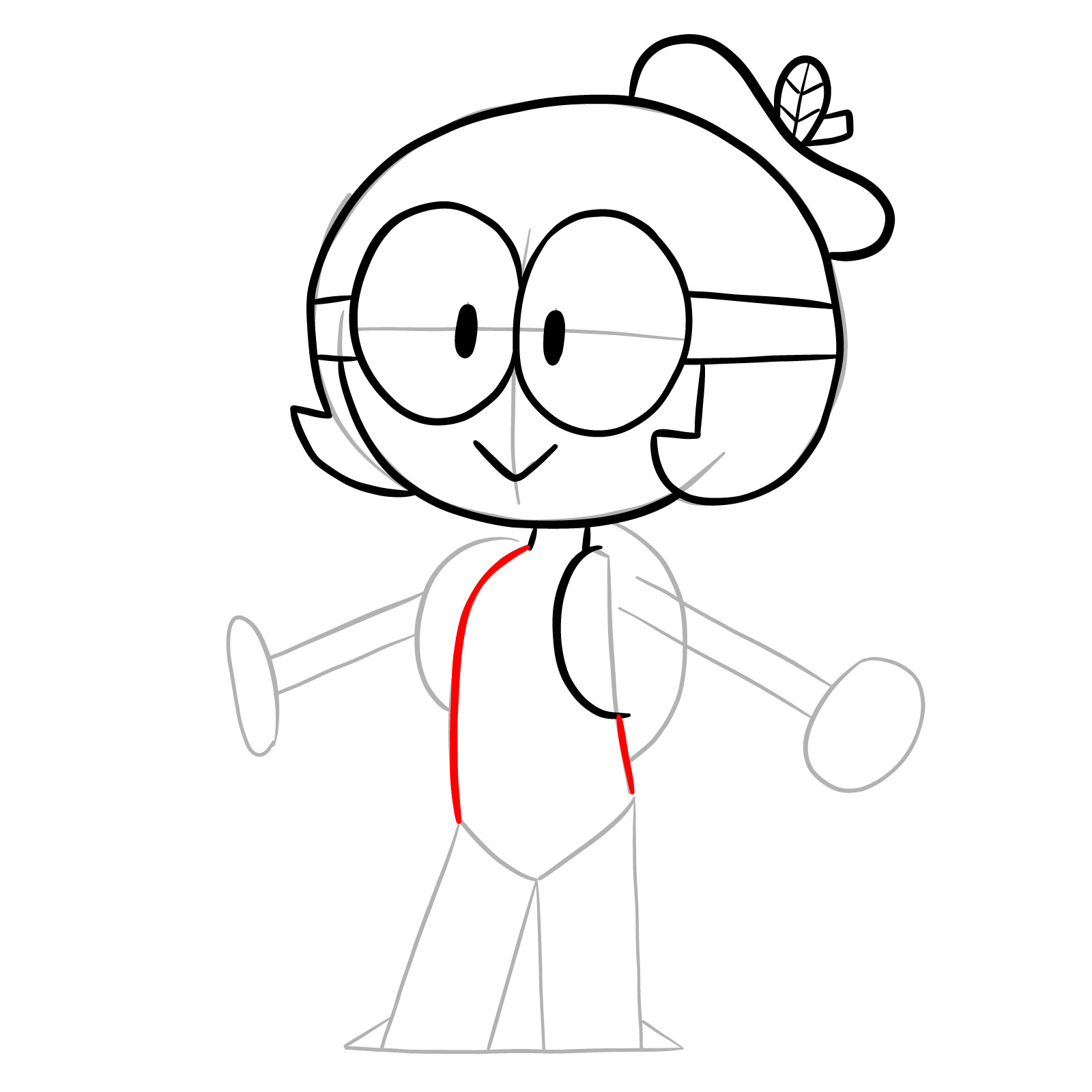 How to draw Dendy from OK K.O.! - step 12