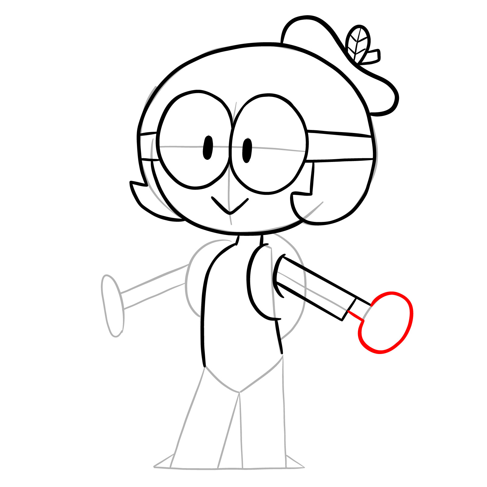 How to draw Dendy from OK K.O.! - step 14