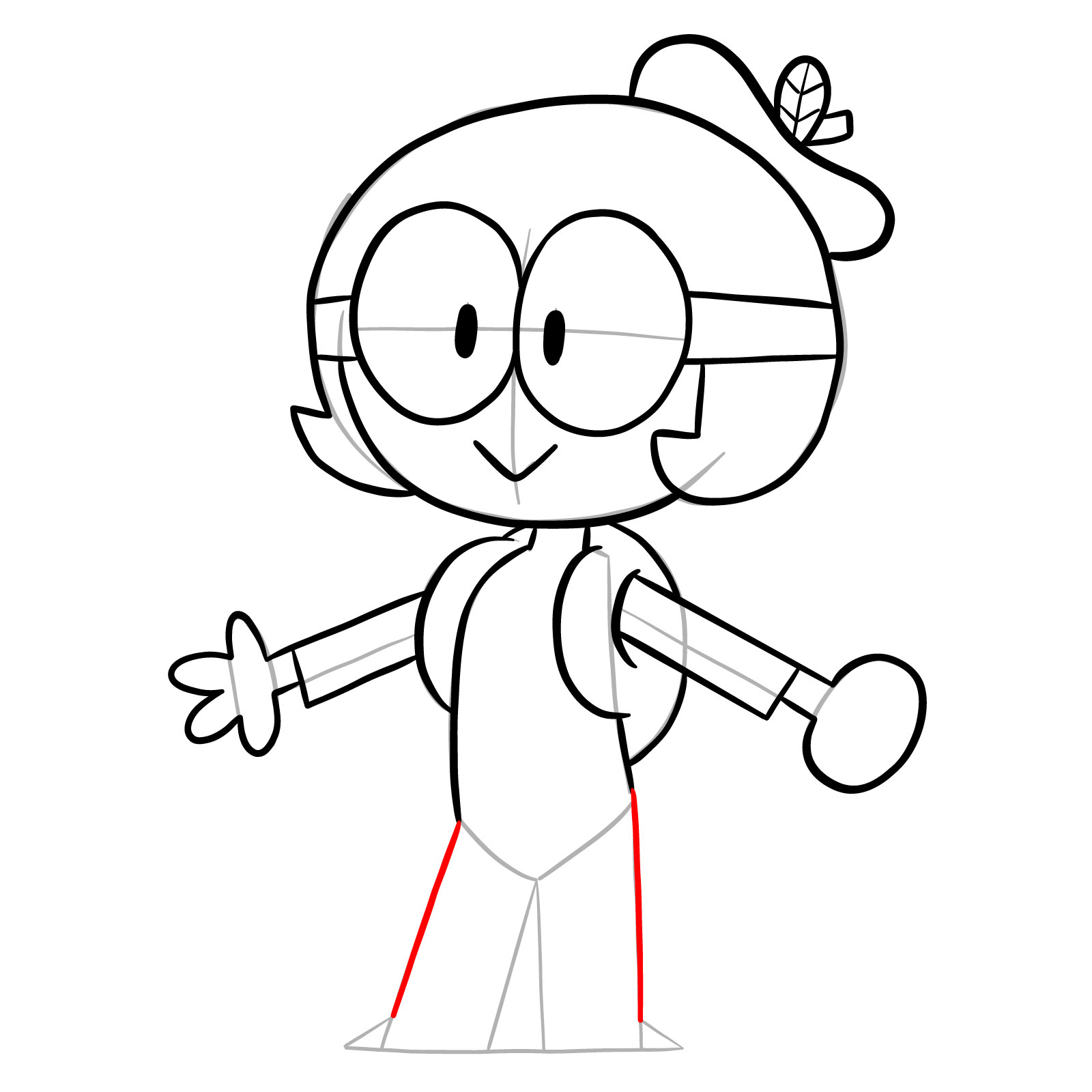 How to draw Dendy from OK K.O.! - step 18