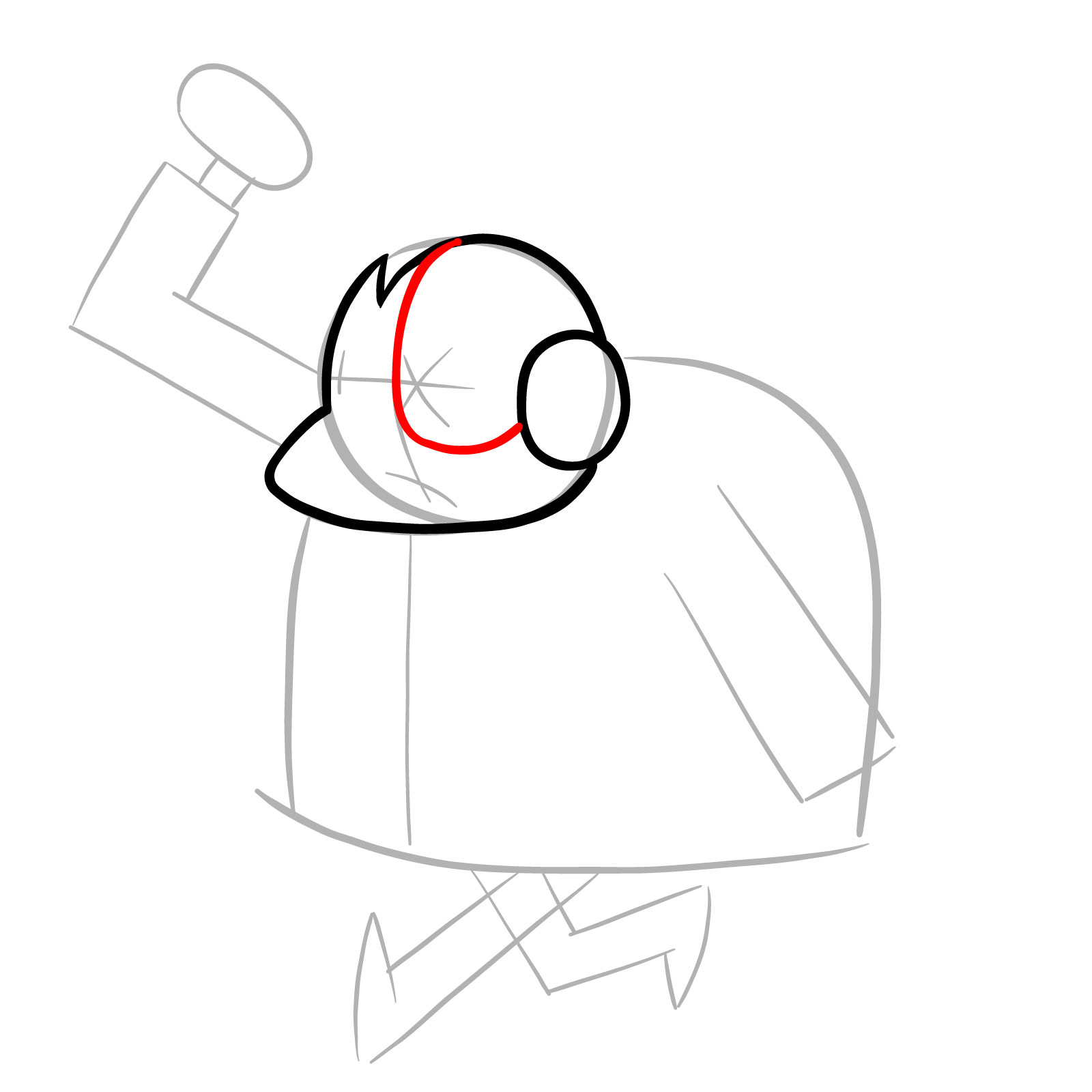 How to draw Lord Boxman from OK K.O.! - step 06