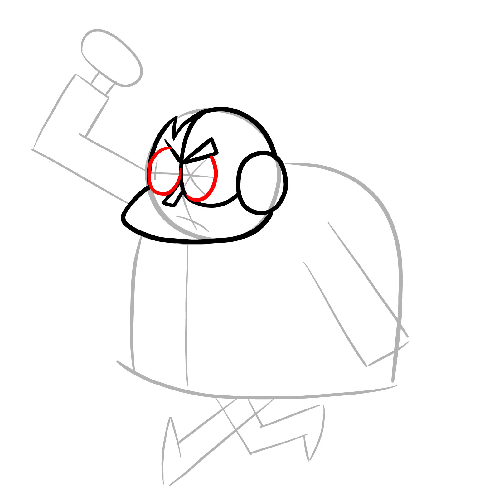 How to draw Lord Boxman from OK K.O.! - step 08