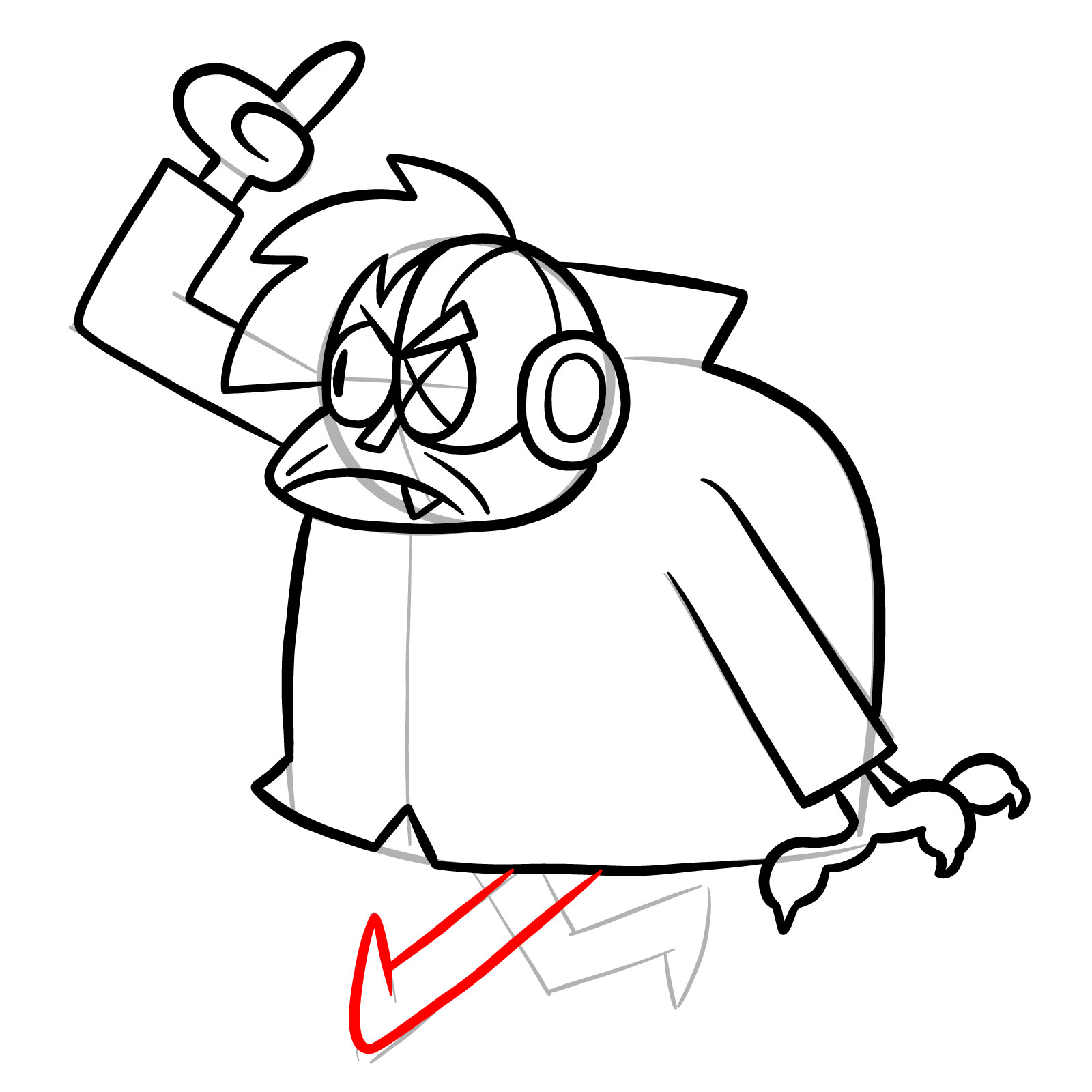 How to draw Lord Boxman from OK K.O.! - step 20
